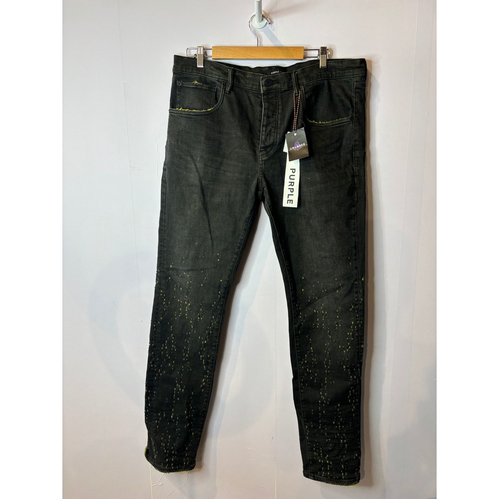 Purple Jeans Black Lime Used 38