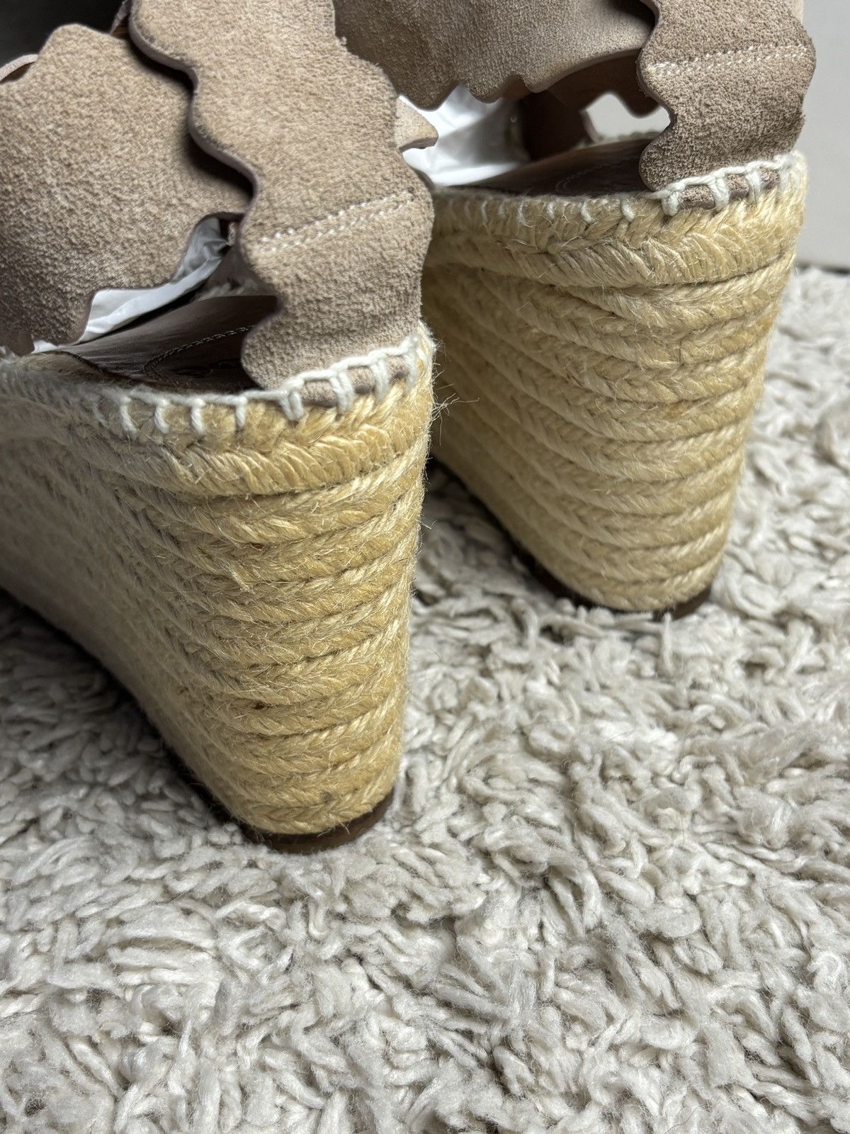 Chloe Chloe Lauren Suede Wedge Sandals Espadrilles Size US 9 / IT 39 - 9 Thumbnail