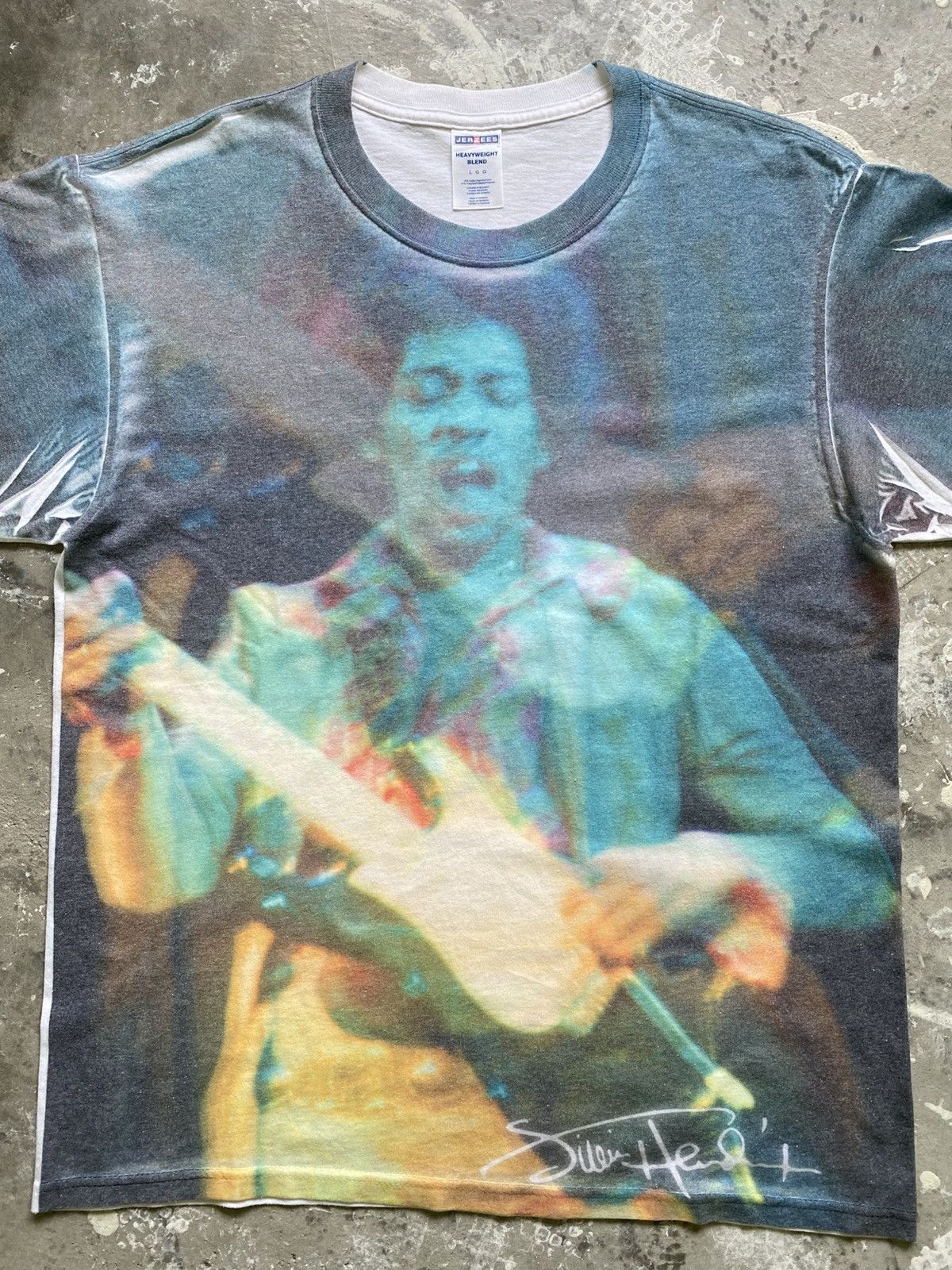 Jimi Hendrix × Vintage Vintage Jimi Hendrix All Over Print Shirt Size US L / EU 52-54 / 3 - 2 Thumbnail