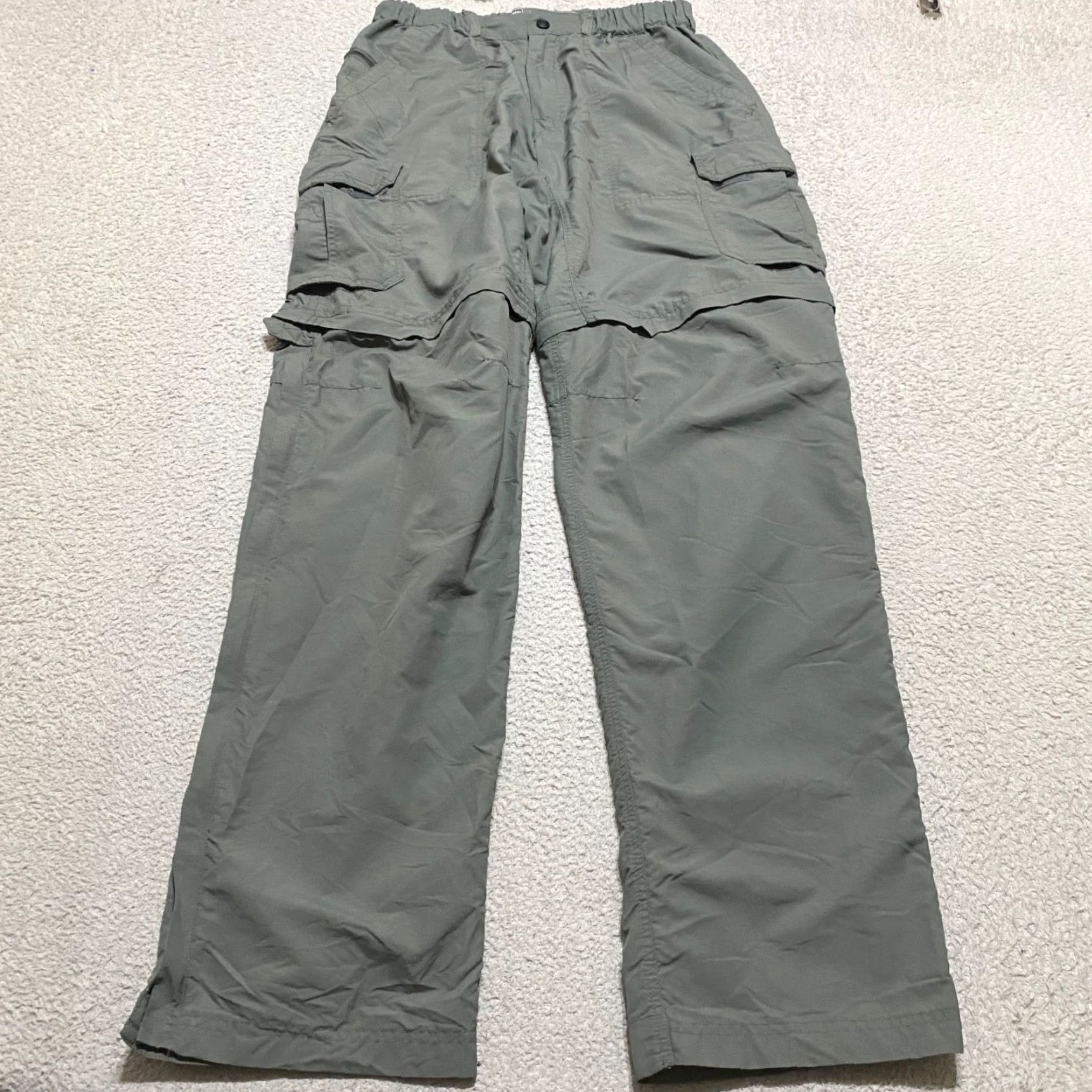 Vintage REI Gray Cargo Pants 34 Tall Nylon Cargo Convertible Hiking Camping Outdoor Mens Pants Regular Gray Size US 34 / EU 50 - 2 Thumbnail