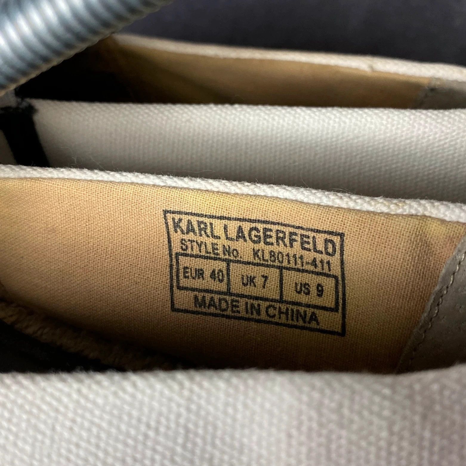 Designer × Karl Lagerfeld Karl Lagerfeld Kamini Karl Ikonic slip on cream espadriles Size US 10 / IT 40 - 4 Thumbnail