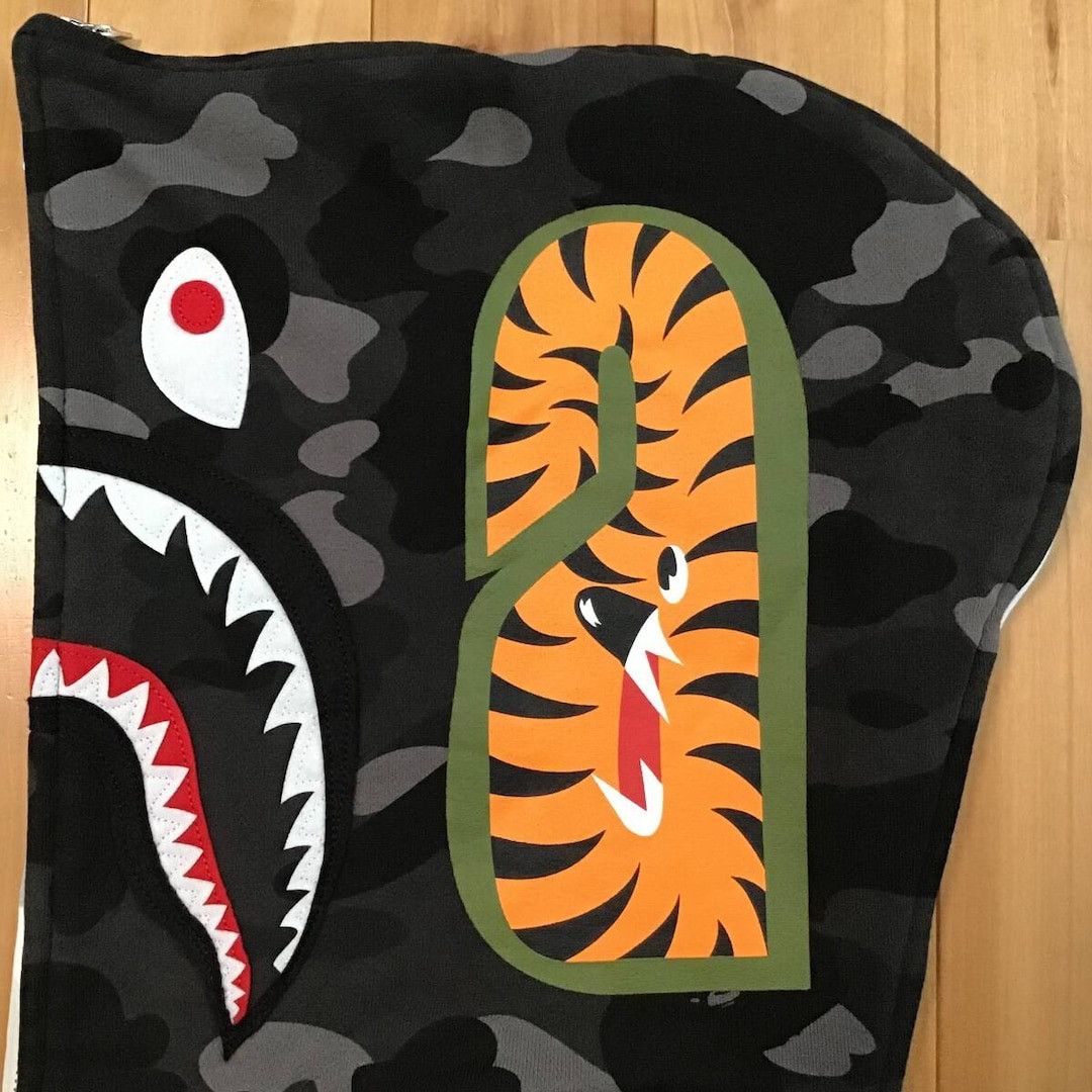 Bape BAPE White camo x black camo separate shark full zip hoodie Size US M / EU 48-50 / 2 - 6 Thumbnail
