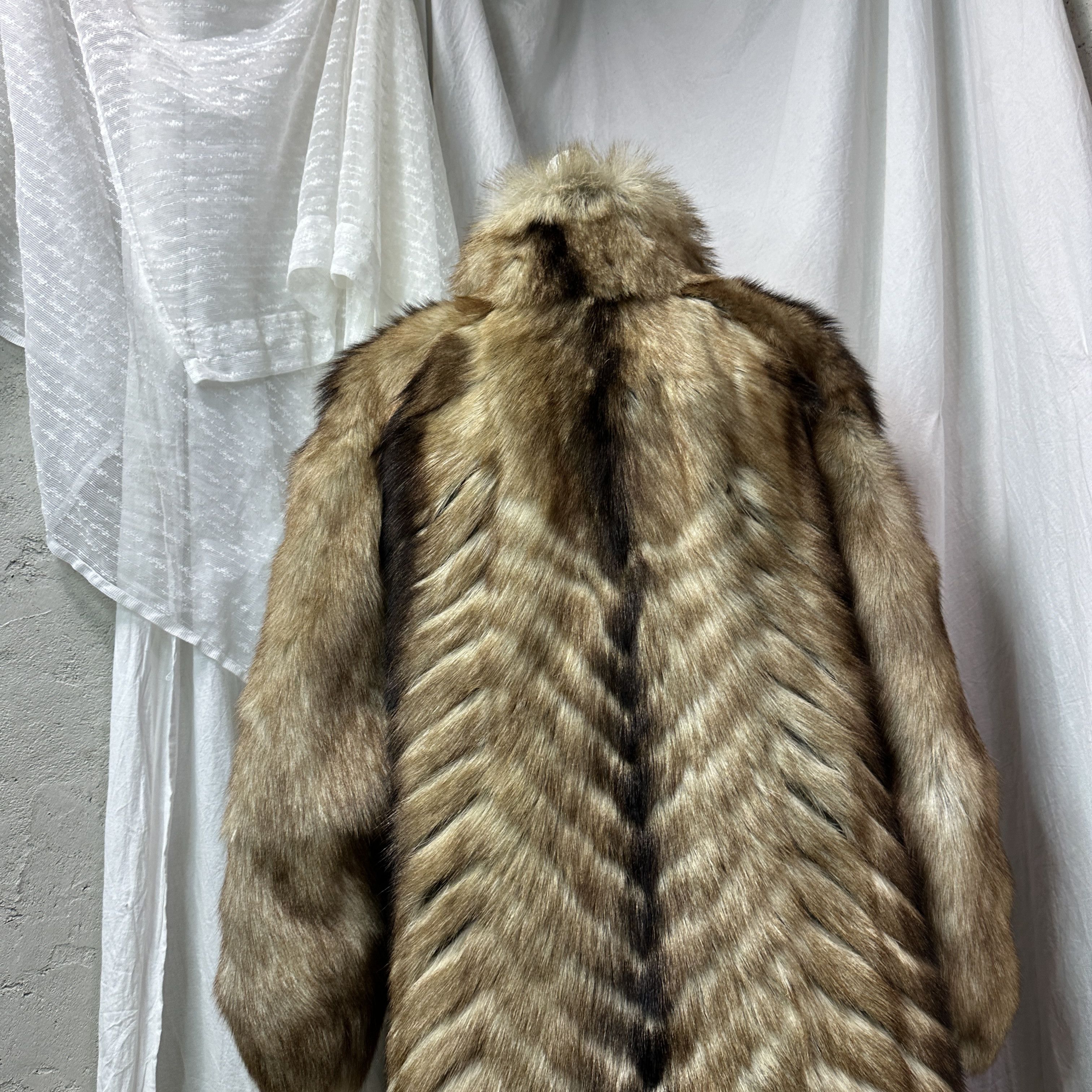 Vintage Vintage Old Money Maxi Real Fur Long Coat 90s Size L / US 10 / IT 46 - 10 Thumbnail