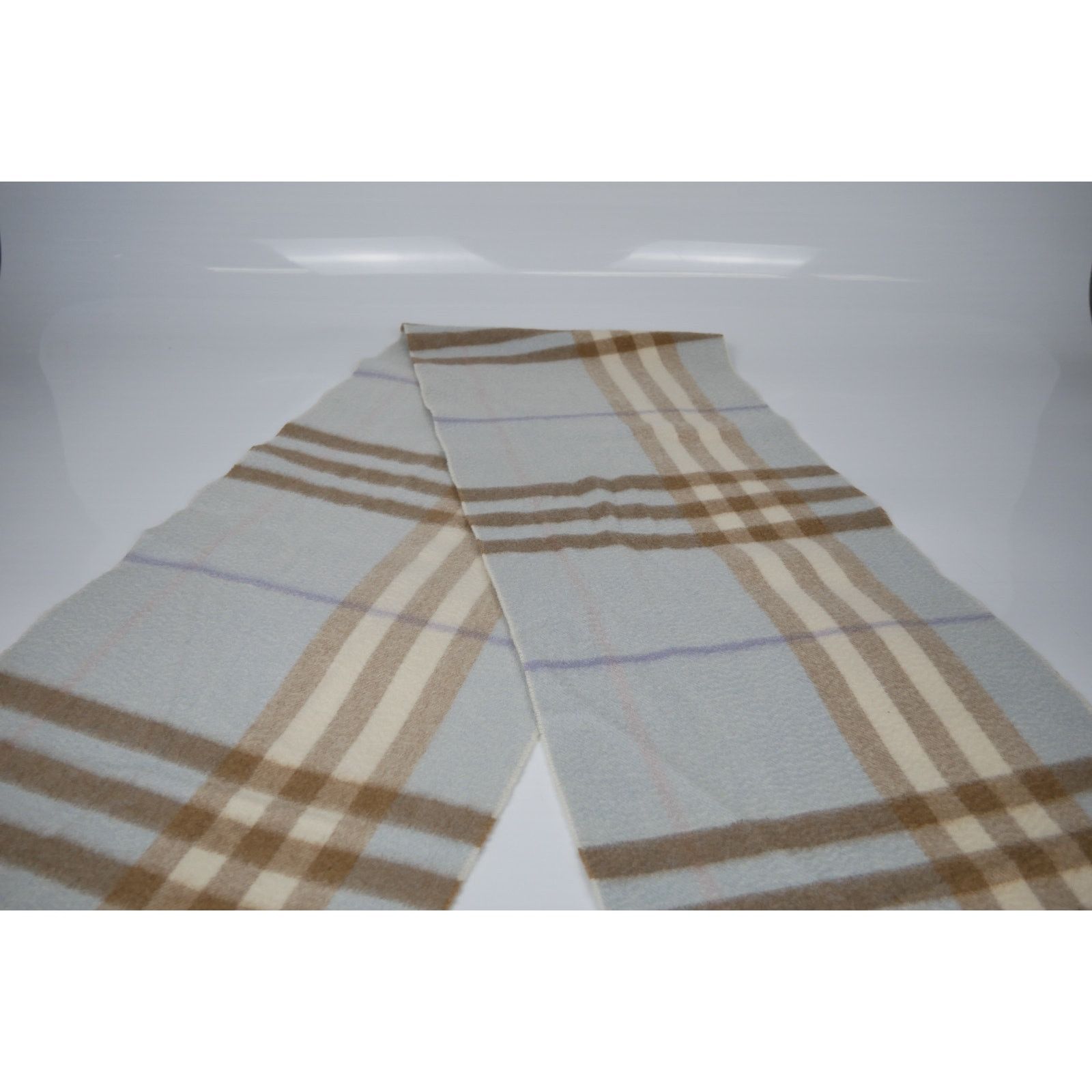 Burberry Turtle Blue Giant Check Cashmere Scarf Size ONE SIZE - 5 Thumbnail
