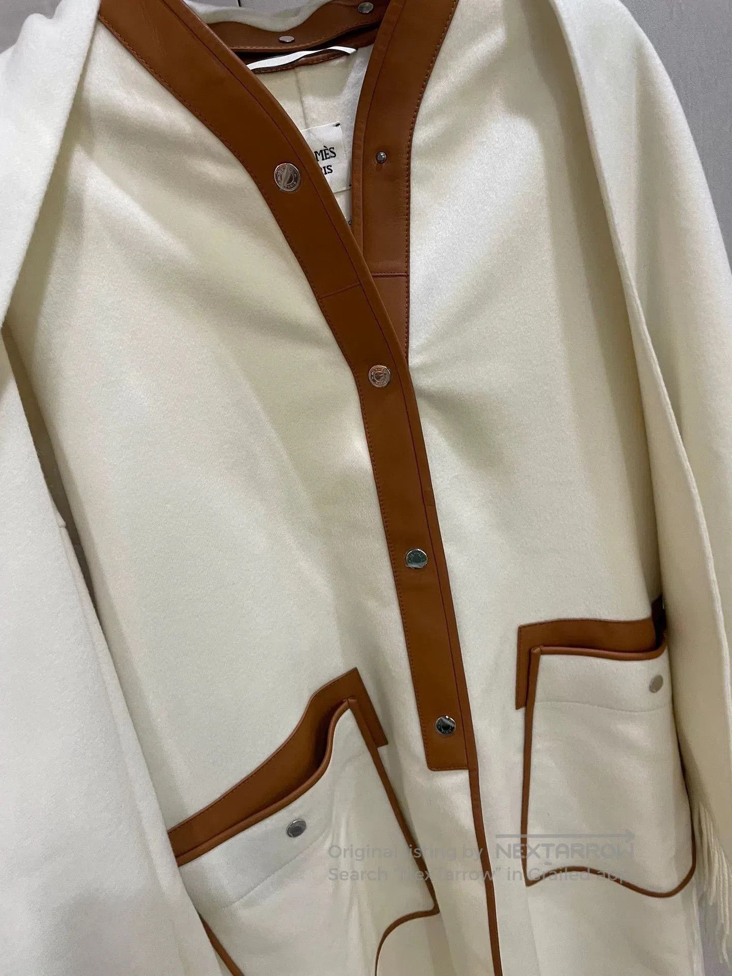 Hermes hermes cashmere fringe scarf coat set. Size L / US 10 / IT 46 - 4 Thumbnail