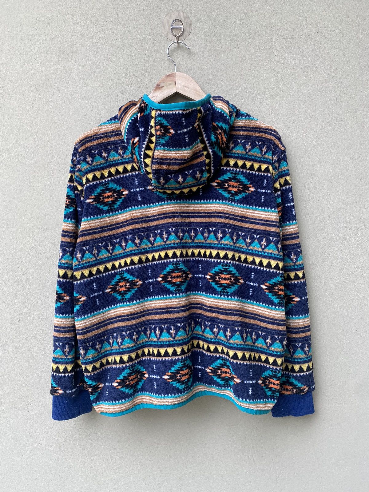 Native RARE VINTAGE TITICACA STYLE NAVACO DESIGN FLEECE JACKET Size US M / EU 48-50 / 2 - 2 Thumbnail