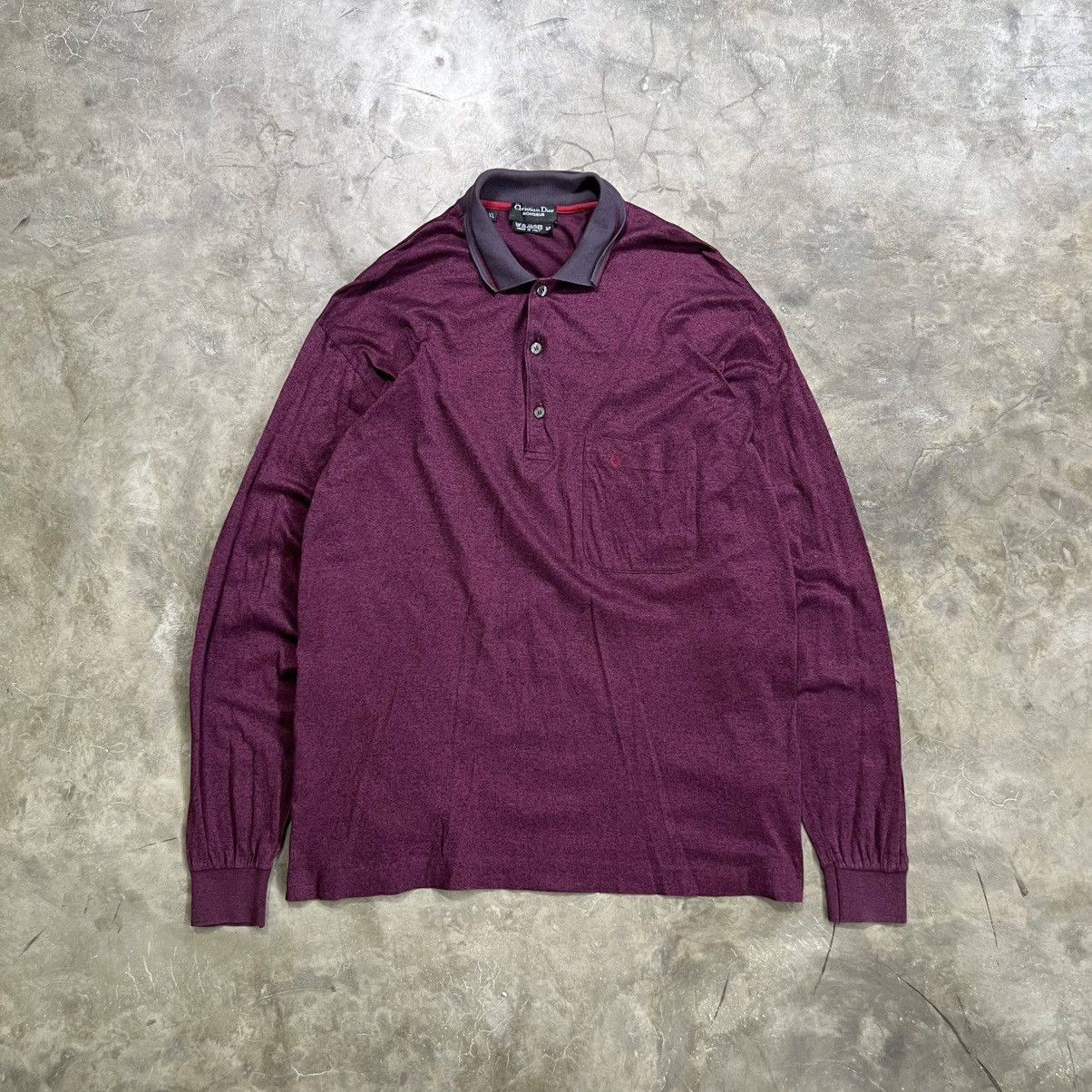 Christian Dior Monsieur Vintage 90s Christian Dior Monsieur Polos Longsleeve Shirt Size US XL / EU 56 / 4 - 1 Thumbnail