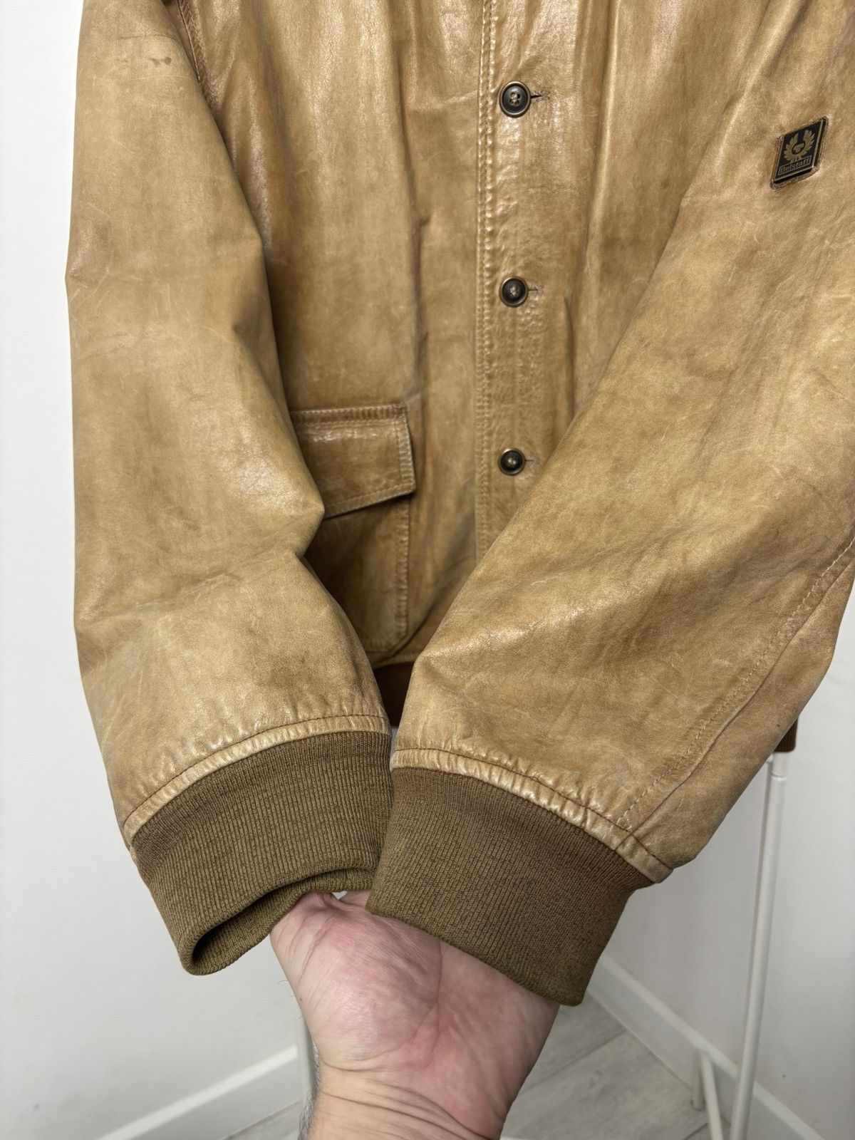 Belstaff × Vintage Rare vintage Belstaff gold Aviator leather jacket Size US L / EU 52-54 / 3 - 8 Thumbnail
