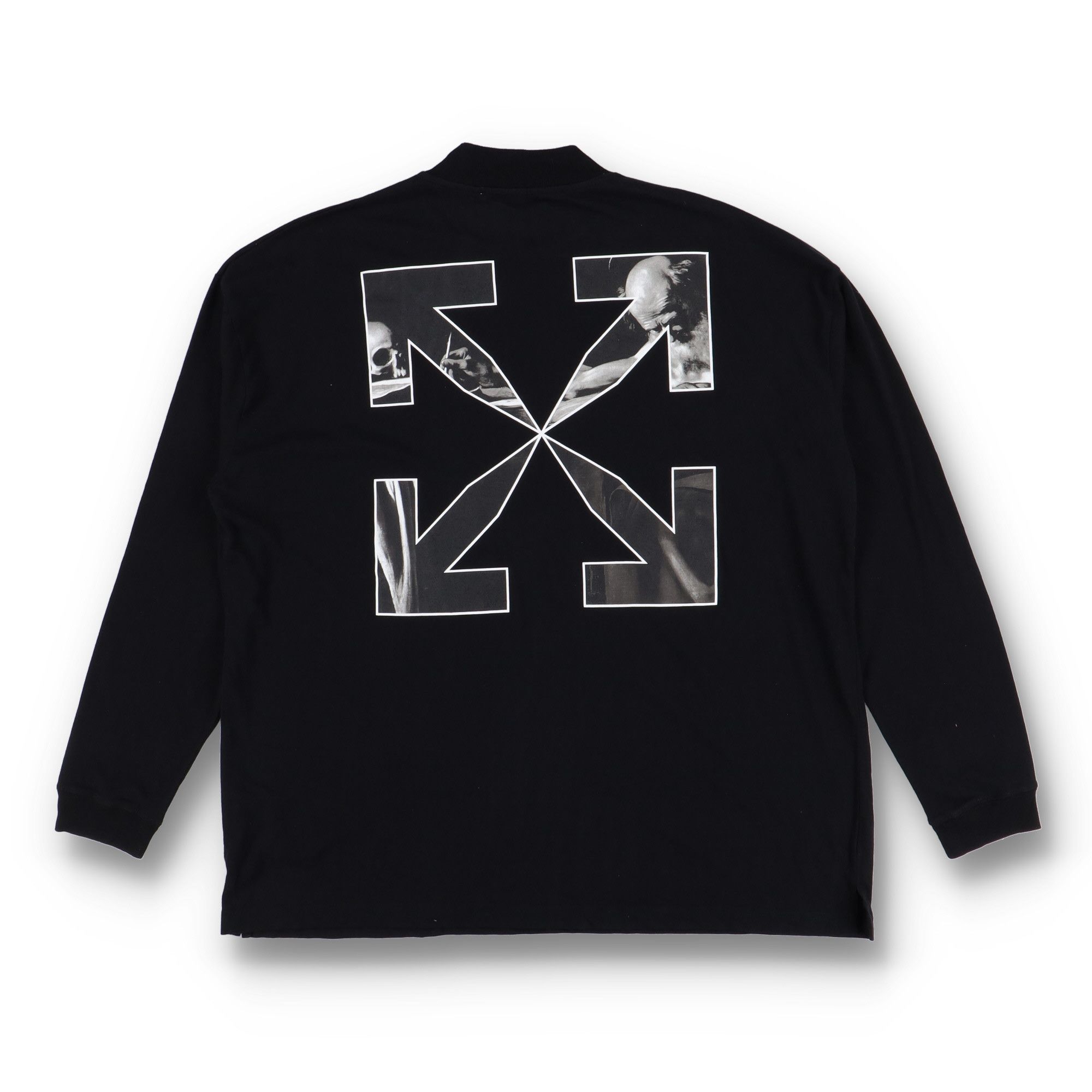 Off-White Black Caravaggio Arrows Oversized Mock Neck LS T-Shirt Size US S / EU 44-46 / 1 - 1 Thumbnail