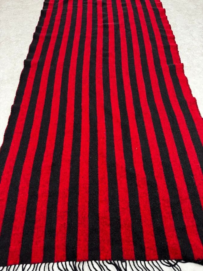 Jean Paul Gaultier Jean Paul Gaultier Bicolor Red & Black Scarf Size ONE SIZE - 4 Thumbnail