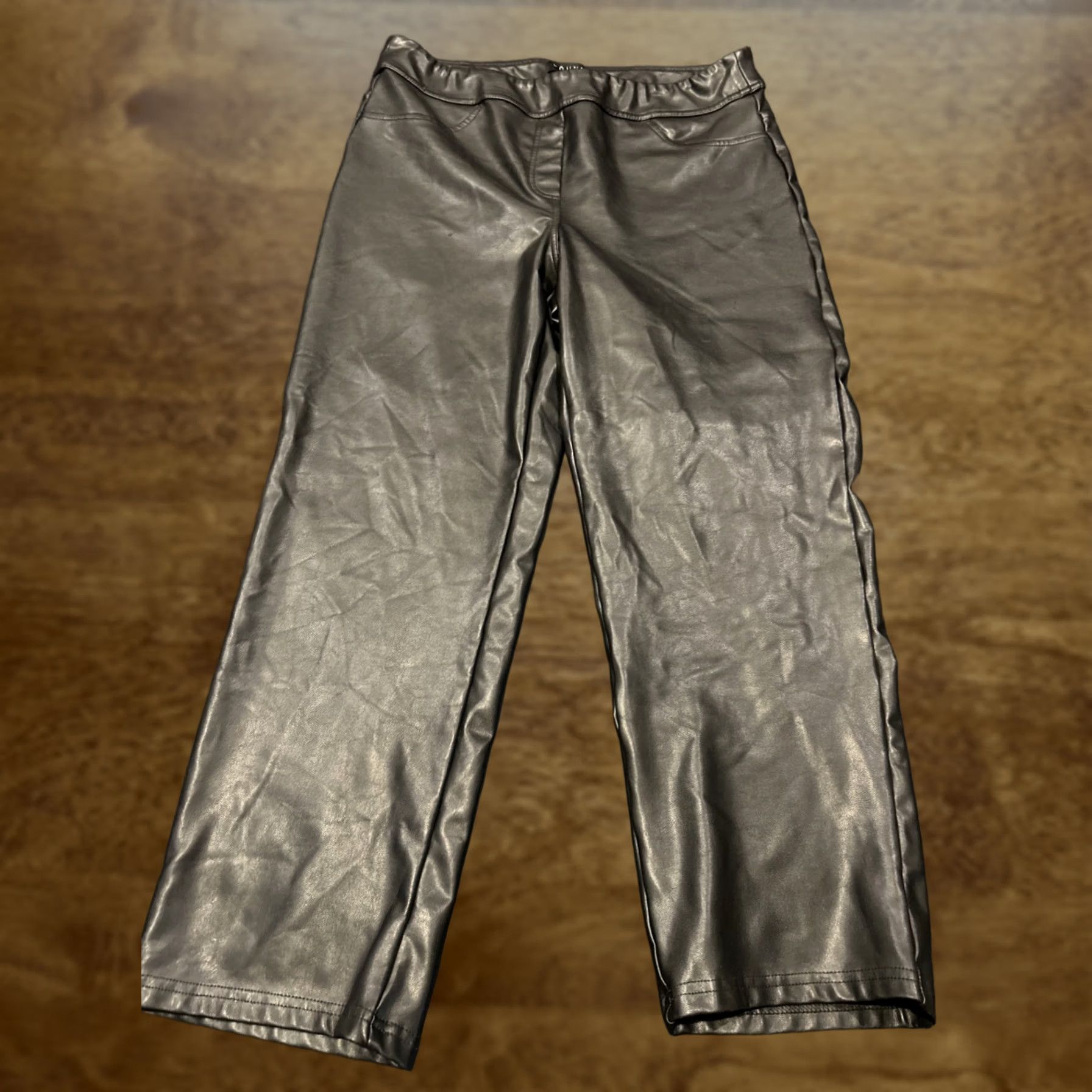 Vintage Laundry By Shelli Segal Pants Jegging Faux Leather Black XL Women's Skinny 27in Inseam N/A Size 40" / US 18 - 1 Thumbnail