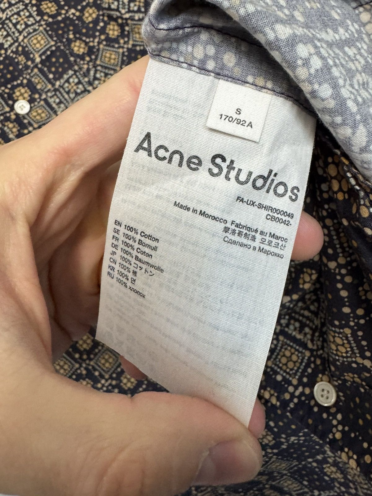 Acne Studios Acne Studios Boxy Button Up Shirt Designer Oversize Luxury Size US S / EU 44-46 / 1 - 4 Thumbnail