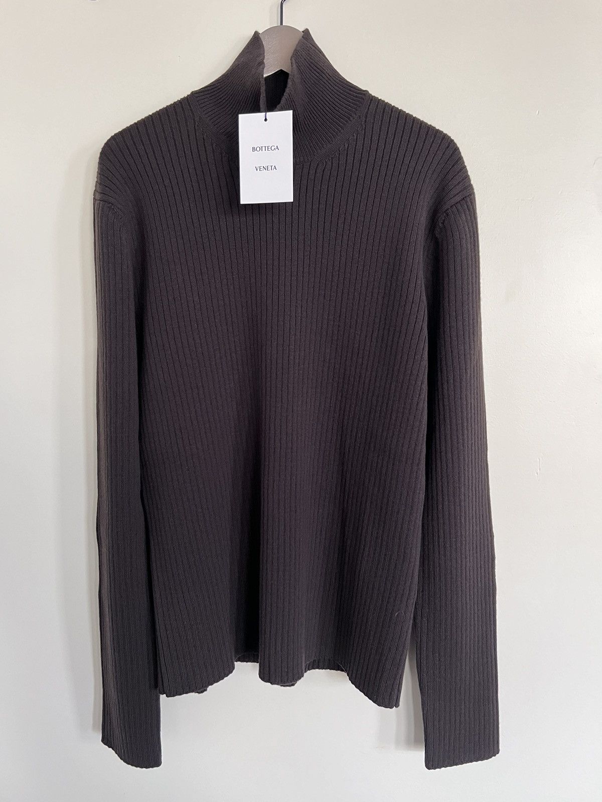 Bottega Veneta Wool-cashmere-blend high-neck ribbed sweater, slim L, Italy Size US L / EU 52-54 / 3 - 1 Thumbnail
