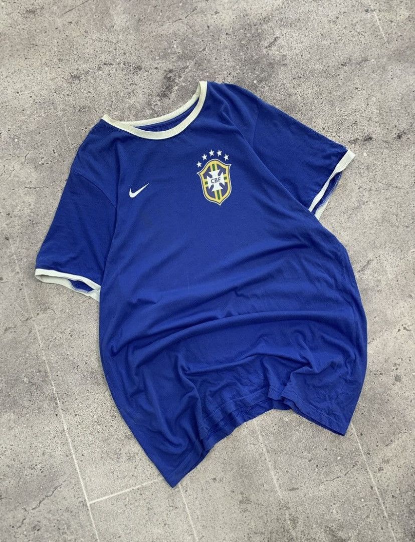 Nike × Vintage Nike Jersey Vintage Blockore Y2K Brazil 1998-2000 Soccer Size US XXL / EU 58 / 5 - 2 Thumbnail