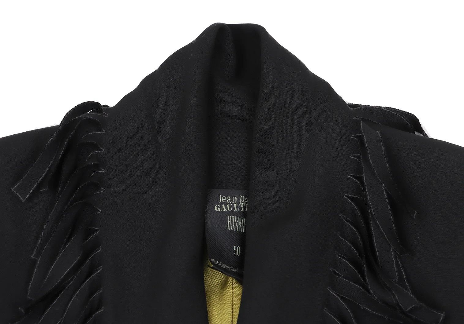 Jean Paul Gaultier Wool Fringe Big Collar Jacket in Black Size 50 Size US M / EU 48-50 / 2 - 3 Thumbnail