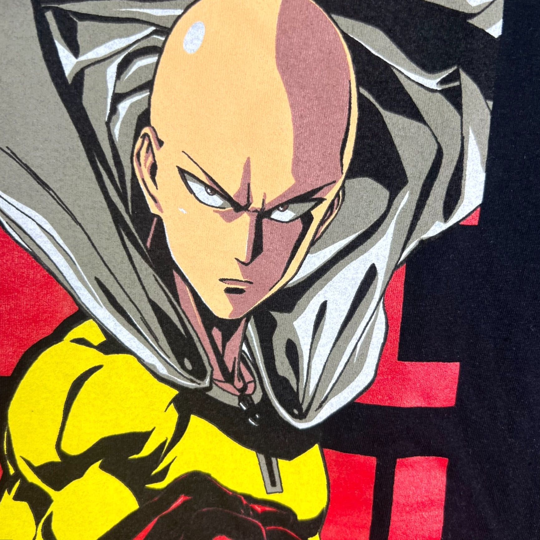 Vintage One Punch Man T-Shirt Adult M Viz Black Cotton Knit Graphic Print Logo Anime Shirts Mens Size US M / EU 48-50 / 2 - 2 Thumbnail
