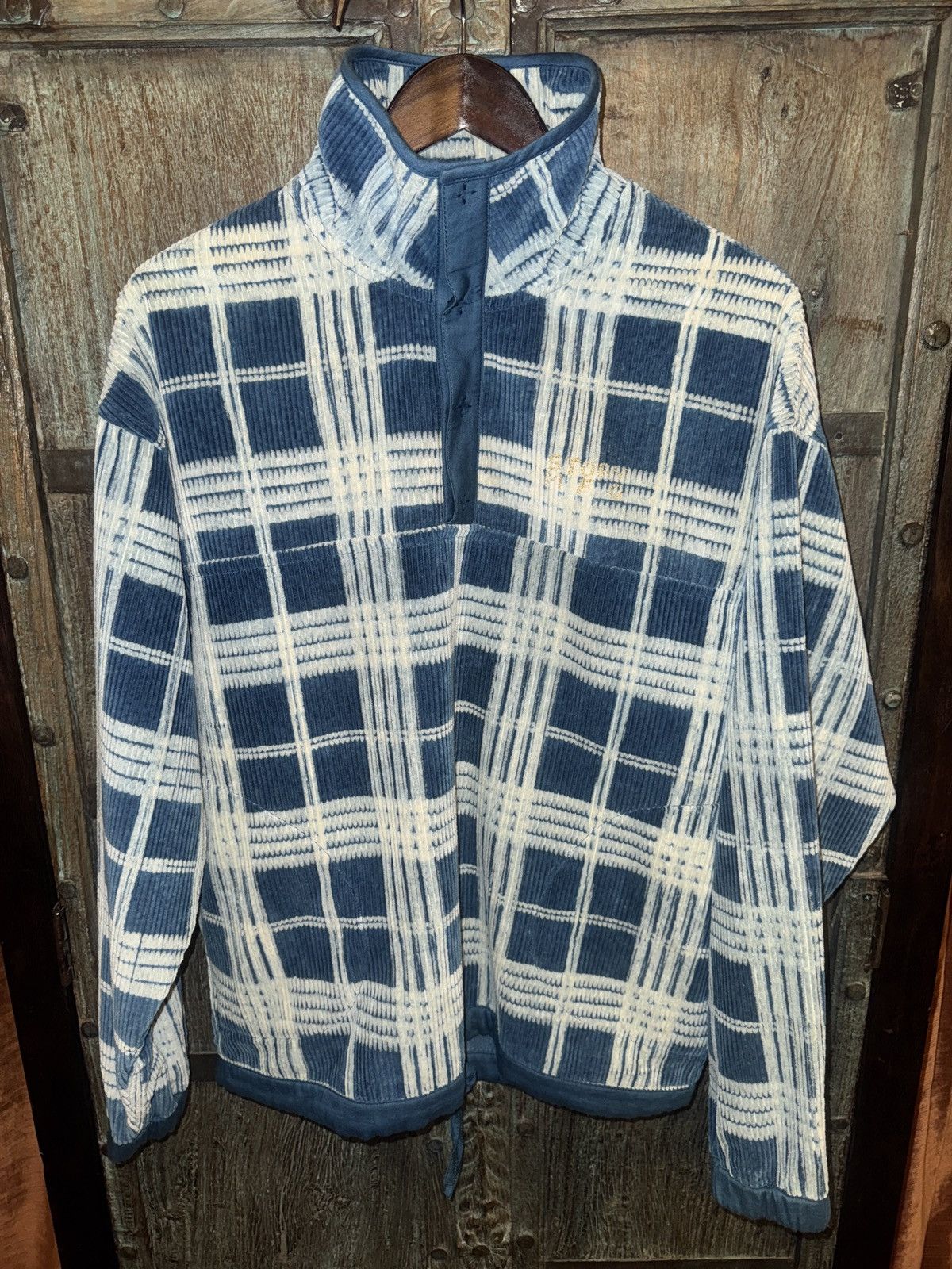 Story Mfg. Polite Pullover in Indigo Check Corduroy Size US S / EU 44-46 / 1 - 5 Thumbnail