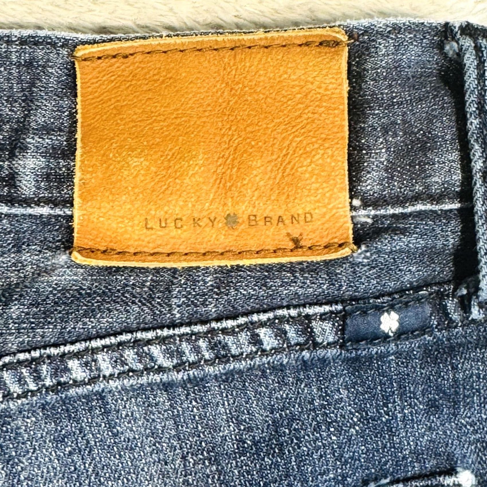 Lucky Brand Lucky Brand 221 Original Straight Jeans Mens 40x32 Blue Medium Wash Zip Fly Regular Rise 5-Pocket Denim Stonewashed Cotton Elastodiene Size US 40 / EU 56 - 7 Thumbnail