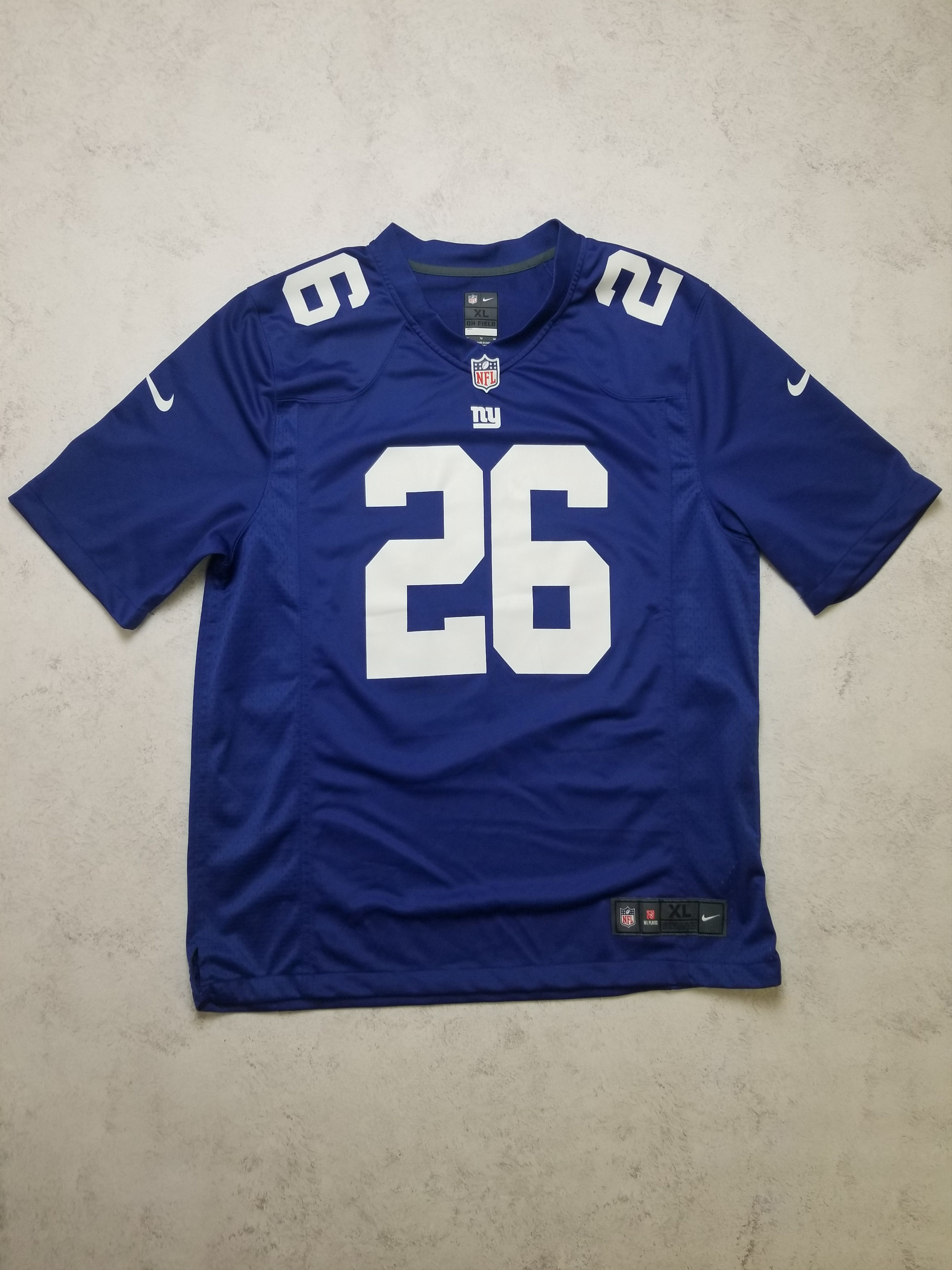 Nike Nike New York Giants #26 Saquon Barkley Onfield NFL Jersey Size US XL / EU 56 / 4 - 1 Thumbnail
