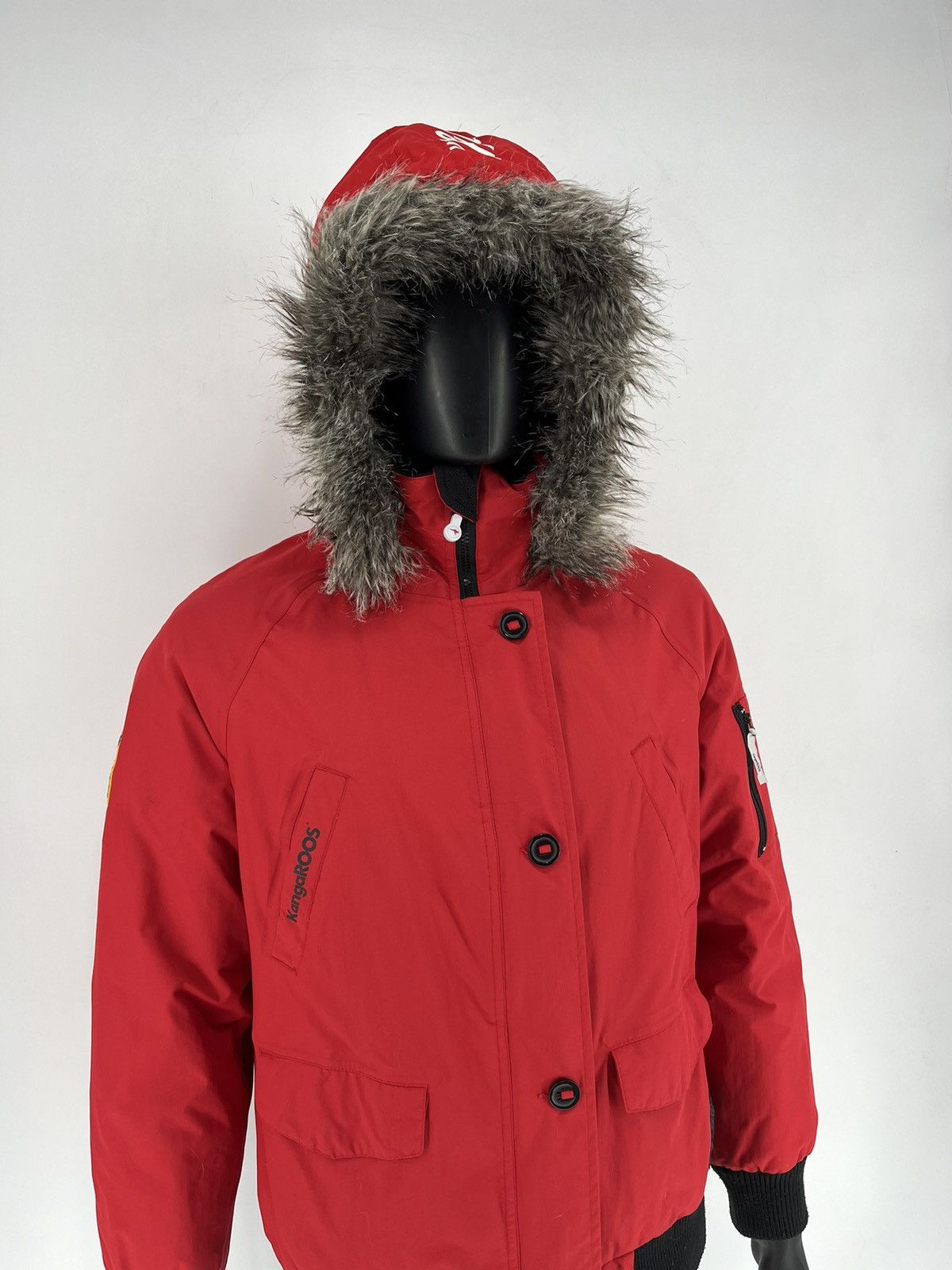 KangaROOS × Vintage Vintage Kangaroos Mens Puffer Down Jacket With Fur Hoodie Size US M / EU 48-50 / 2 - 3 Thumbnail