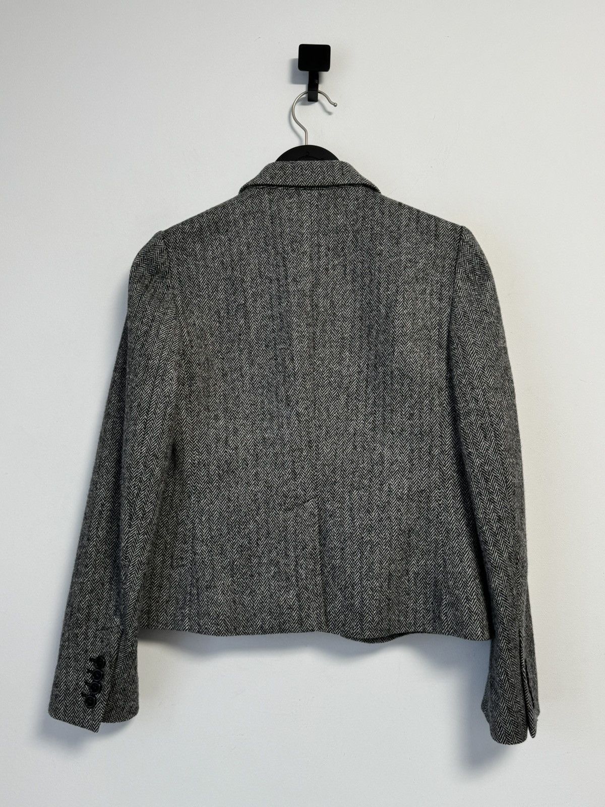 RED Valentino Red Valentino Cropped Blazer Jacket Grey Herringbone Size 44 Size M / US 6-8 / IT 42-44 - 13 Thumbnail