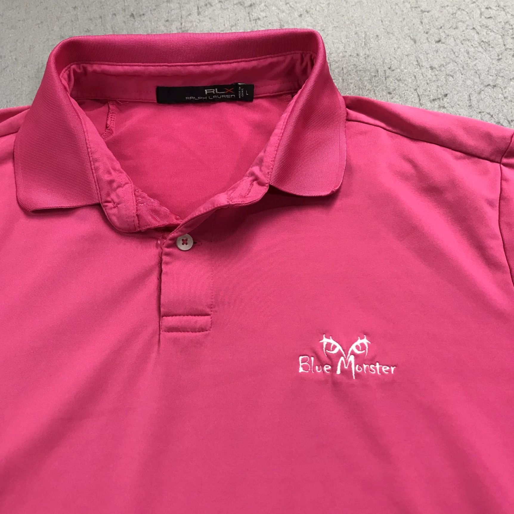 RLX Ralph Lauren RLX Ralph Lauren Polo Shirt Mens Large Pink Blue Monster Doral Trump Golf Logo Polo Shirt RLX Golf Logo Mens L Pink Blue Monster Doral Trump Golf Logo Size US L / EU 52-54 / 3 - 3 Thumbnail