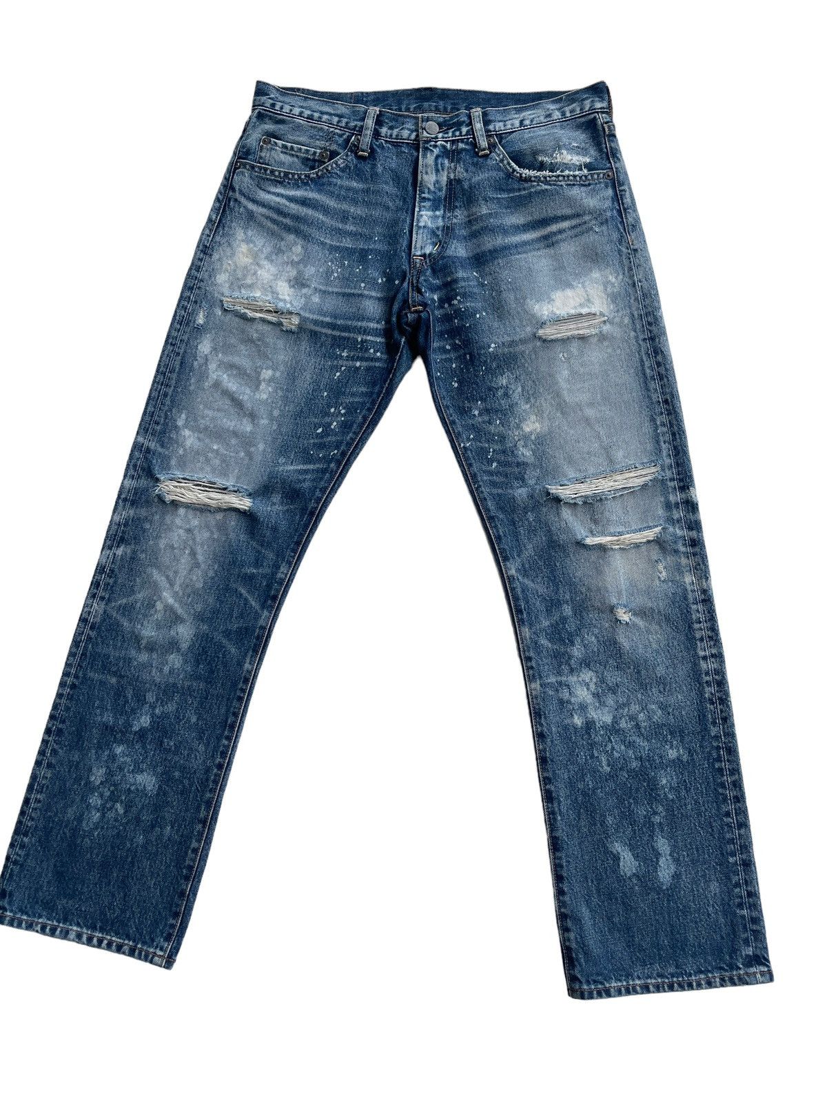 Japanese Brand RNA.Inc Japanese Splatter Distressed Denim Size US 32 / EU 48 - 6 Thumbnail