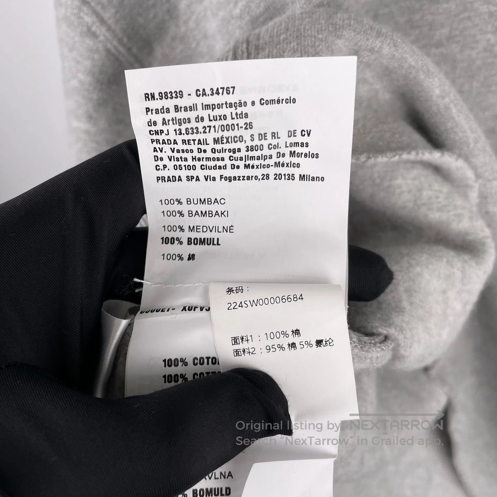 Miu Miu Miu Miu Gray navy collar long sleeve sweatshirt size M| Size US M / EU 48-50 / 2 - 7 Thumbnail