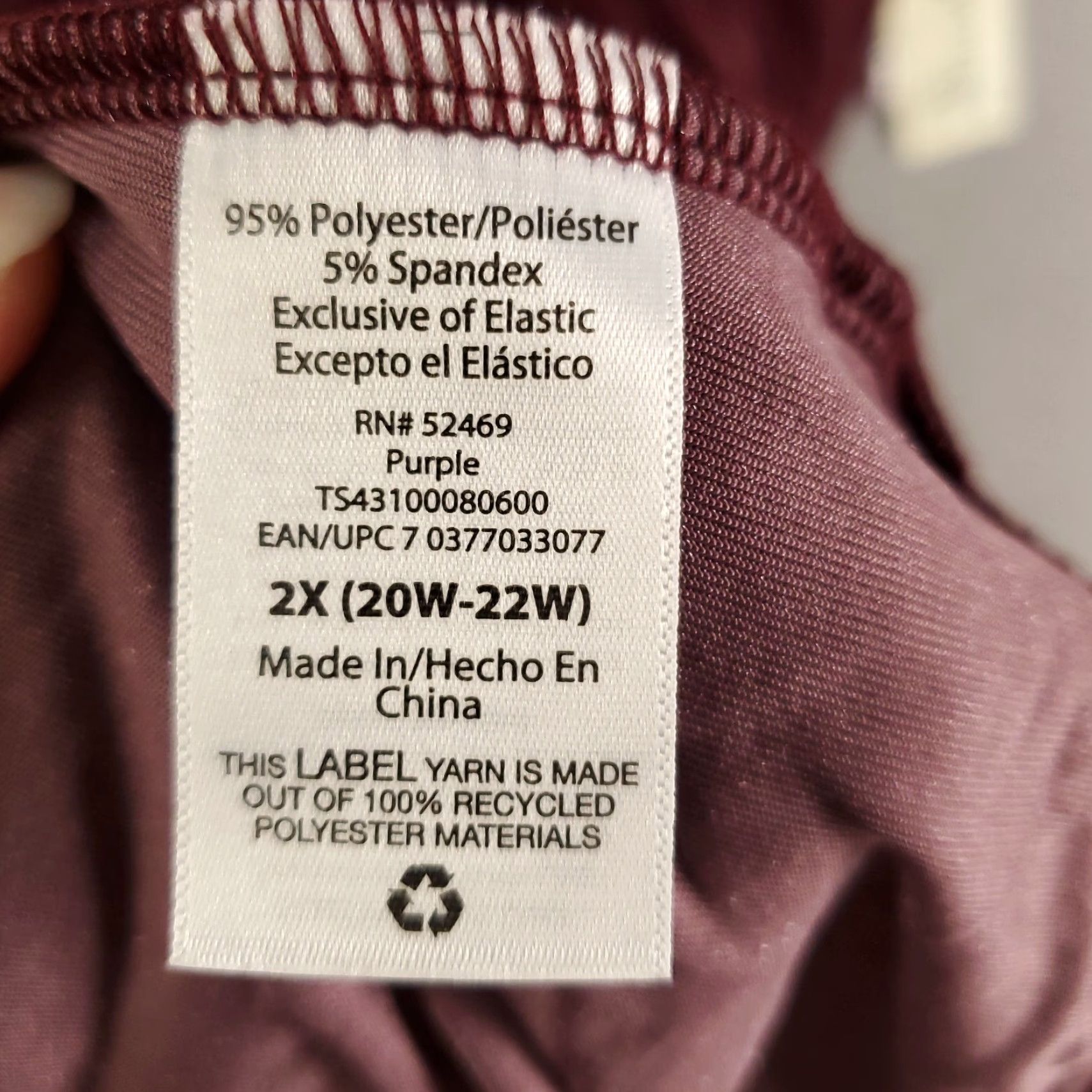 Vintage Terra & Sky Velour Dress 2X Burgundy Red Knee Length A-Line Long Sleeve NWT Womens Plus Size Size XXL / US 16-18 / IT 52-54 - 7 Thumbnail