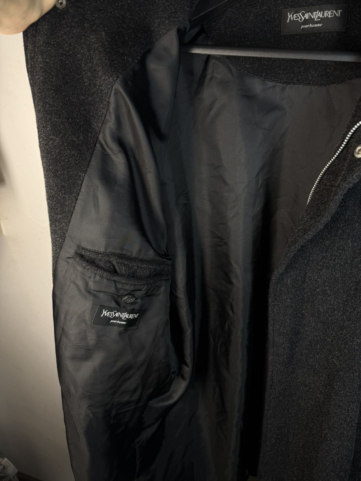 90s Wool YSL Coat Winter Warm Jacket Vintage Parka