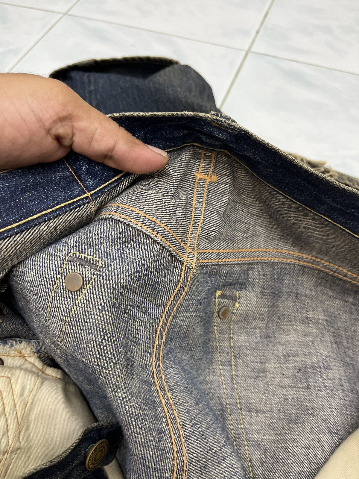 Vintage 🔥🔥🔥ARCHIVE VTG JELADO JAPAN FADED ART SELVEDGE DENIM Size US 31 - 10 Thumbnail