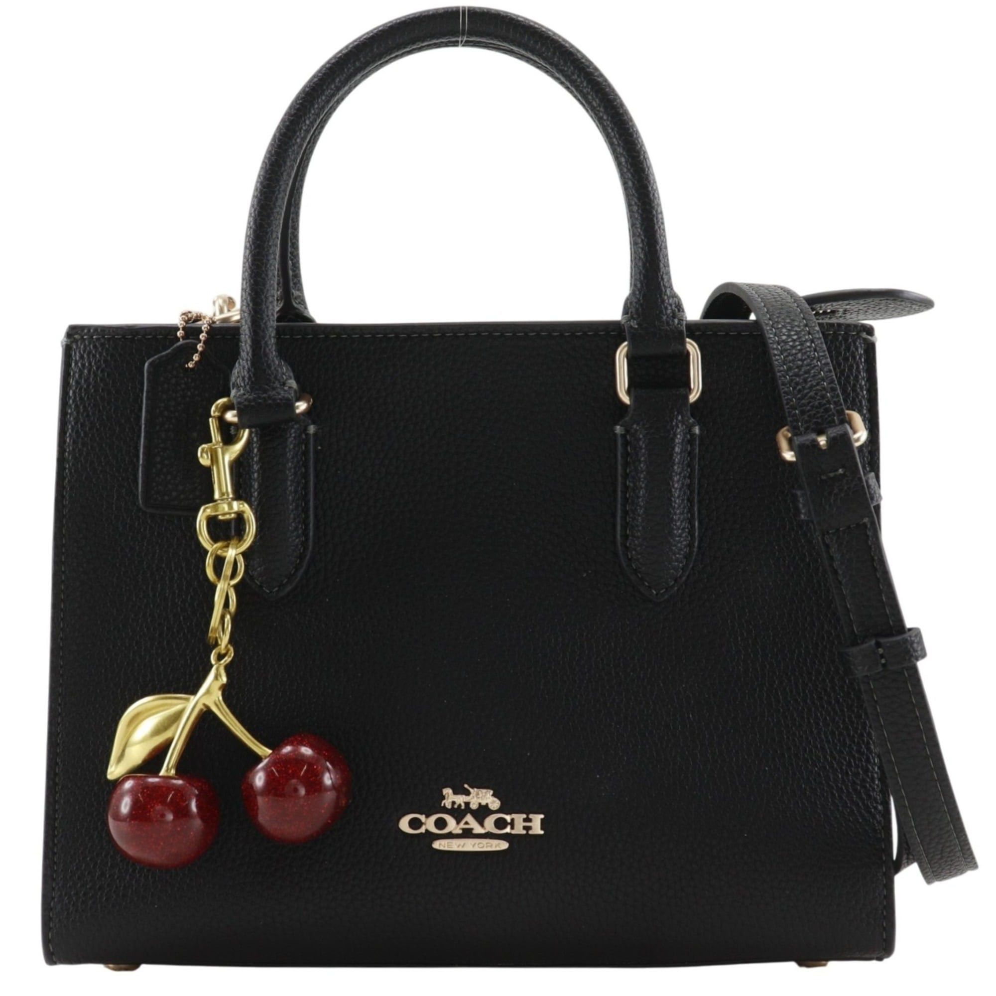 Coach COACH Ashley Leather Carryall Tote Bag, 2-Way, F15513, Black 