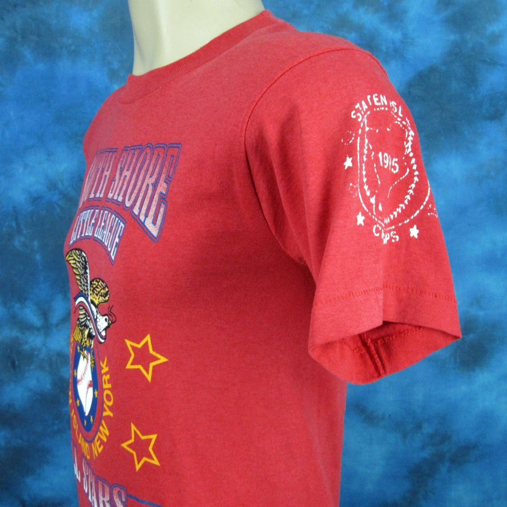 Fruit Of The Loom VINTAGE STATEN ISLAND NEW YORK CITY BASEBALL T-Shirt XS Red, 90s, Fruit of the Loom, Short Sleeve, Crew Neck, Men, 1990s, Single Stitch T-Shirt Size US XS / EU 42 / 0 - 4 Thumbnail