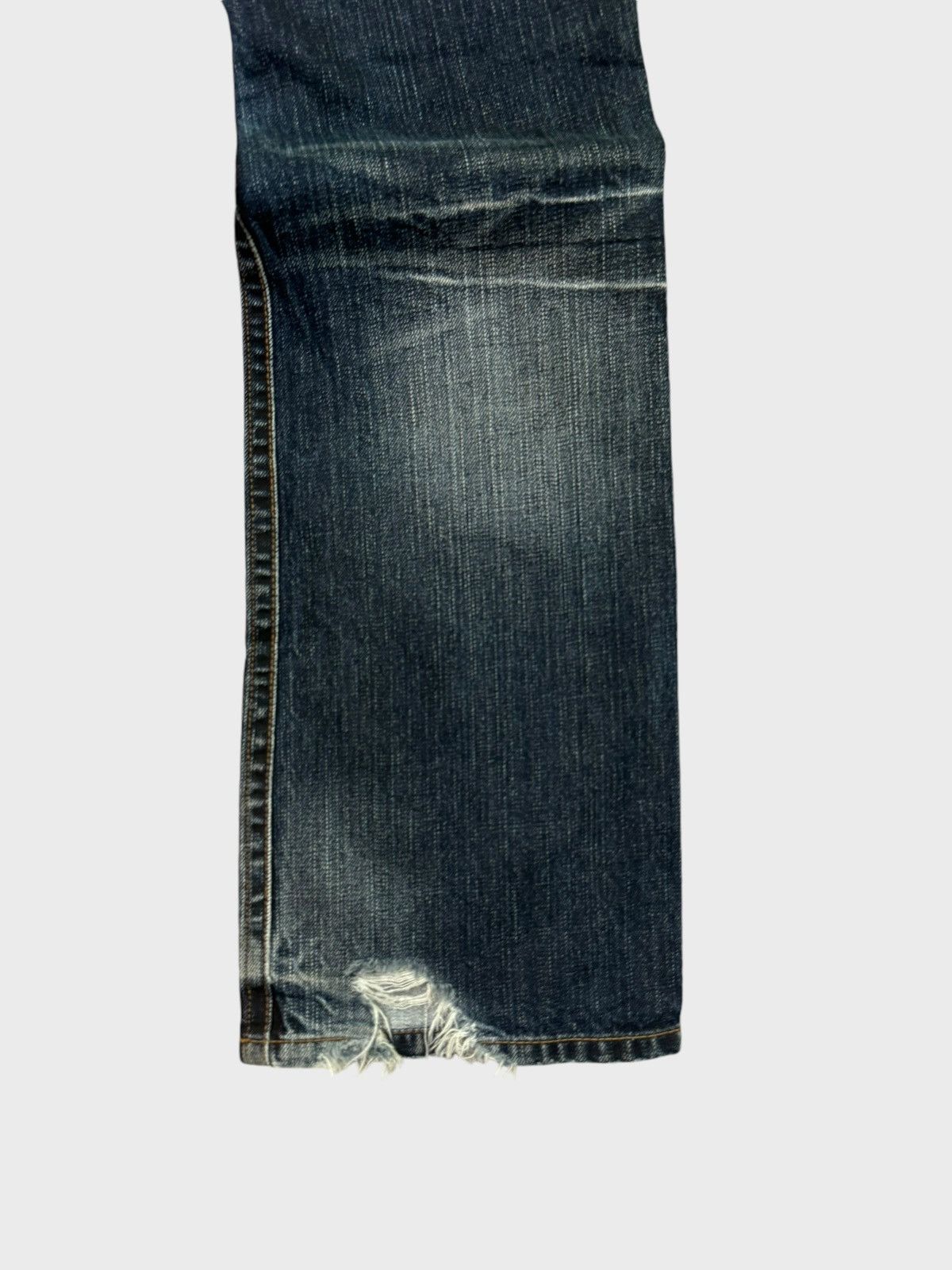Hysteric Glamour × Japanese Brand × Vintage FLARED RATTLE TRAP JUNYA WATANABE STYLE DISTRESSED DENIM Size US 32 / EU 48 - 13 Thumbnail