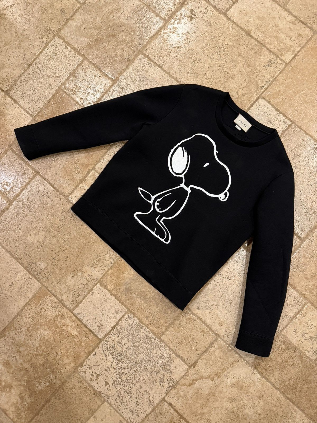 Gucci Gucci 2016 Snoopy Peanut / Tiger Embroidery Black Sweatshirt Size US XL / EU 56 / 4 - 4 Thumbnail