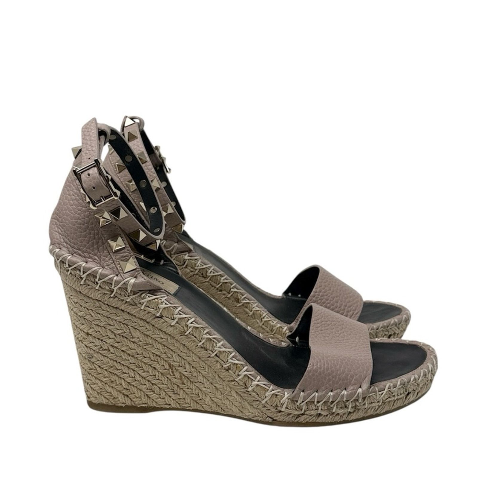Valentino Valentino Garavani Rockstud Espadrille Wedge Sandals Size 39 Size US 9 / IT 39 - 1 Thumbnail