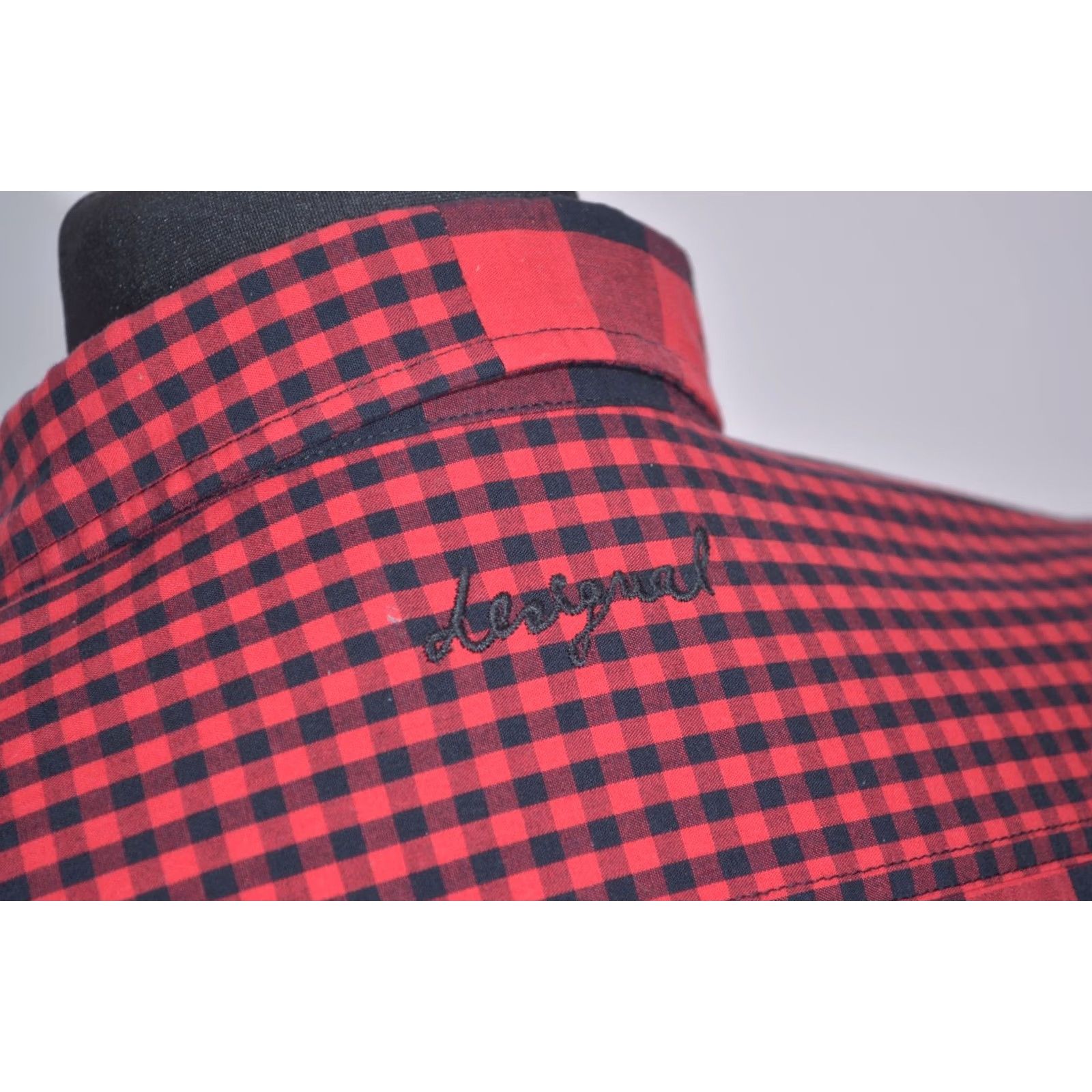 Desigual Desigual Shirt Button-Up Long Sleeve Casual XL Red Check Patchwork Button Up Mens XL Size US XL / EU 56 / 4 - 6 Thumbnail