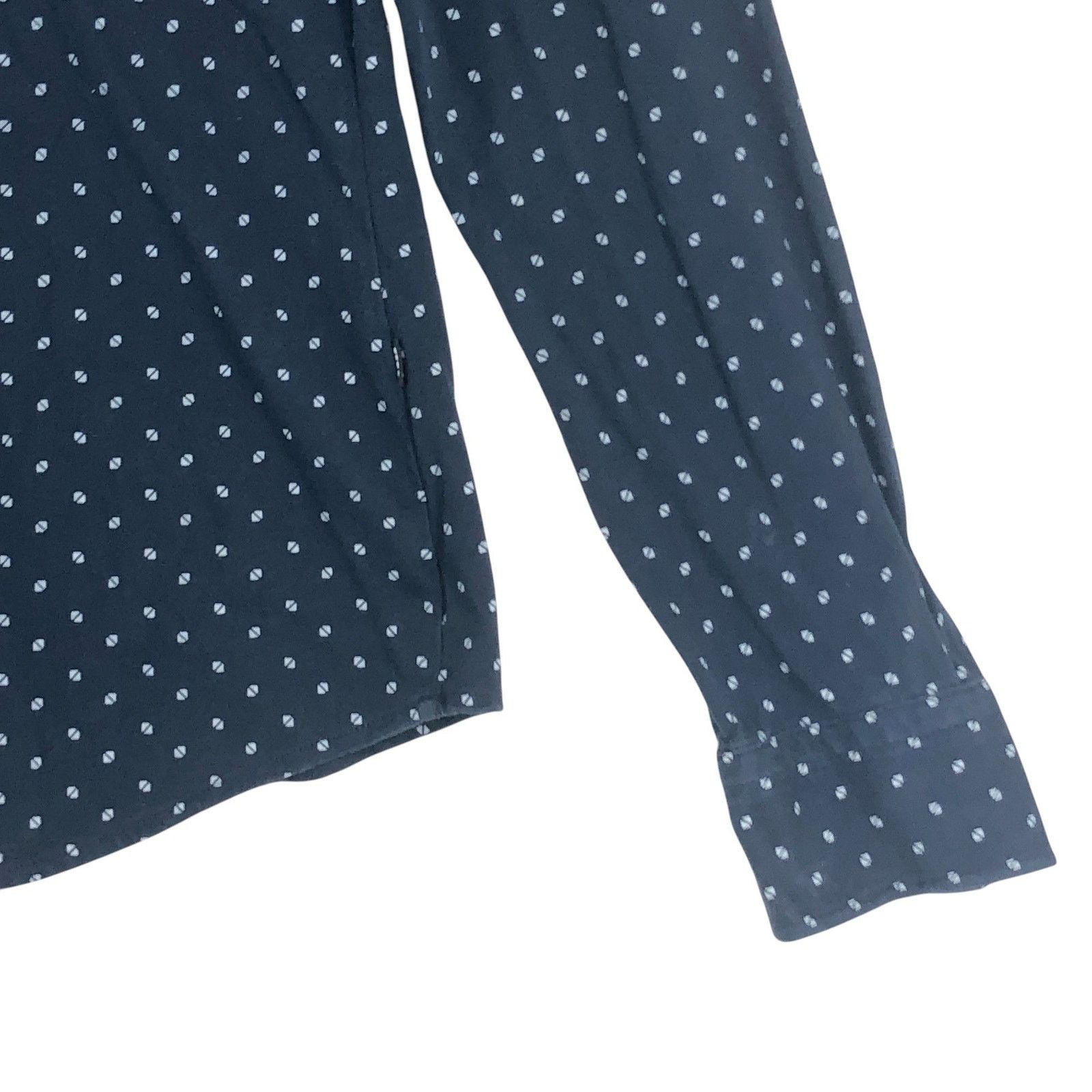 Hugo Boss BOSS Shirt L Roan Slim Fit Navy Geo Print Long Sleeve Size US L / EU 52-54 / 3 - 5 Thumbnail