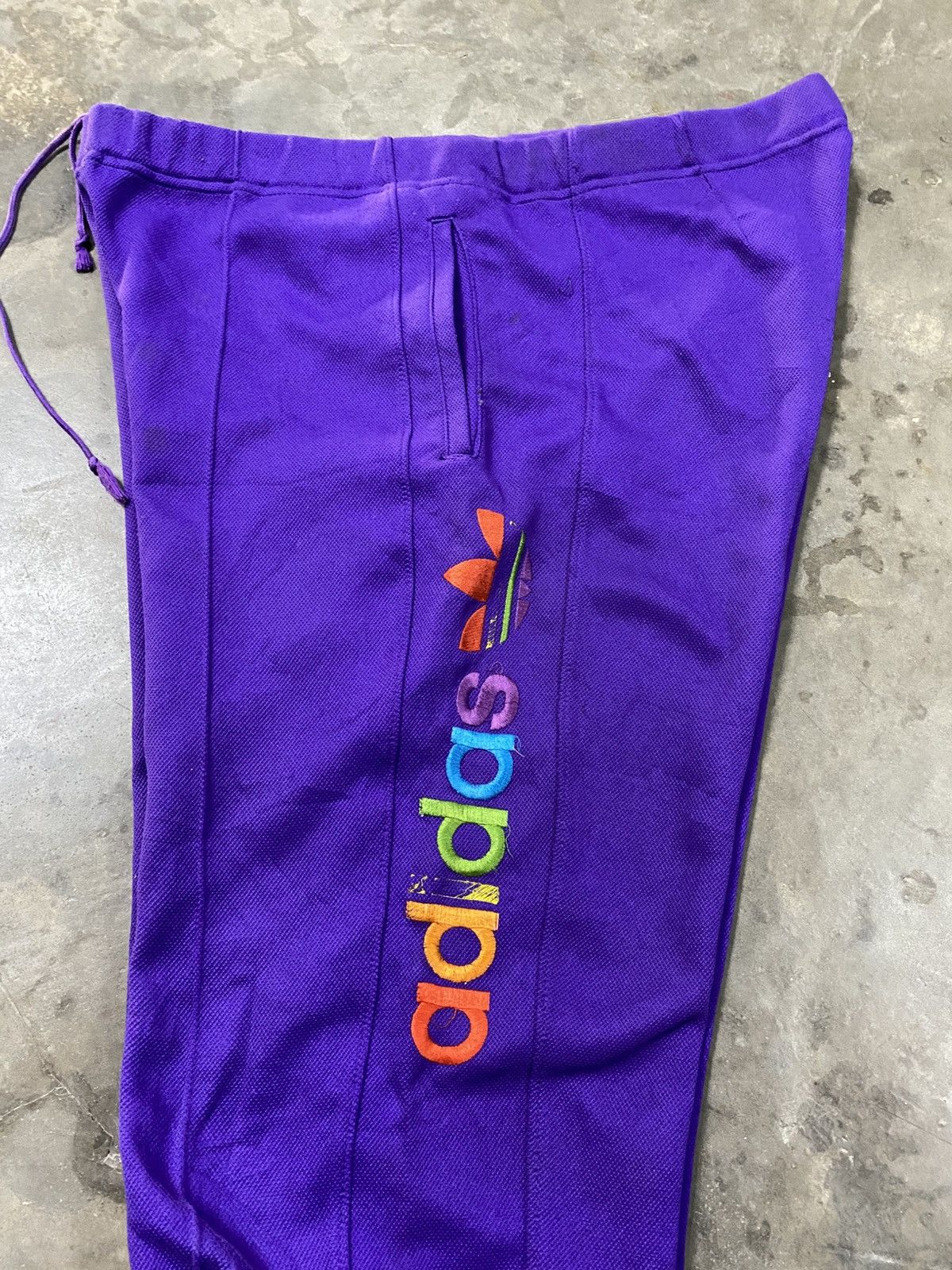 Adidas × Vintage Vintage 90s Adidas Colour Block Logo Running Pants 🔥imn Size US 34 / EU 50 - 7 Thumbnail