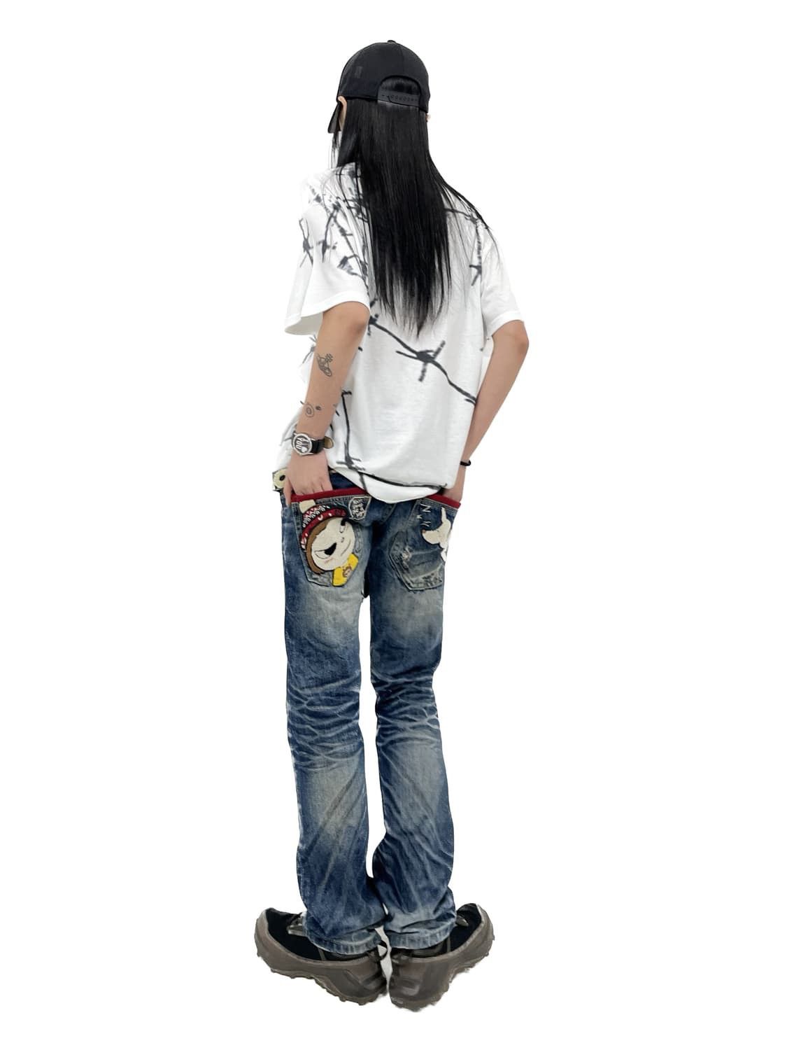 image of lolita X Yoshimoto Nara Jeans in Blue, Men's (Size 32)
