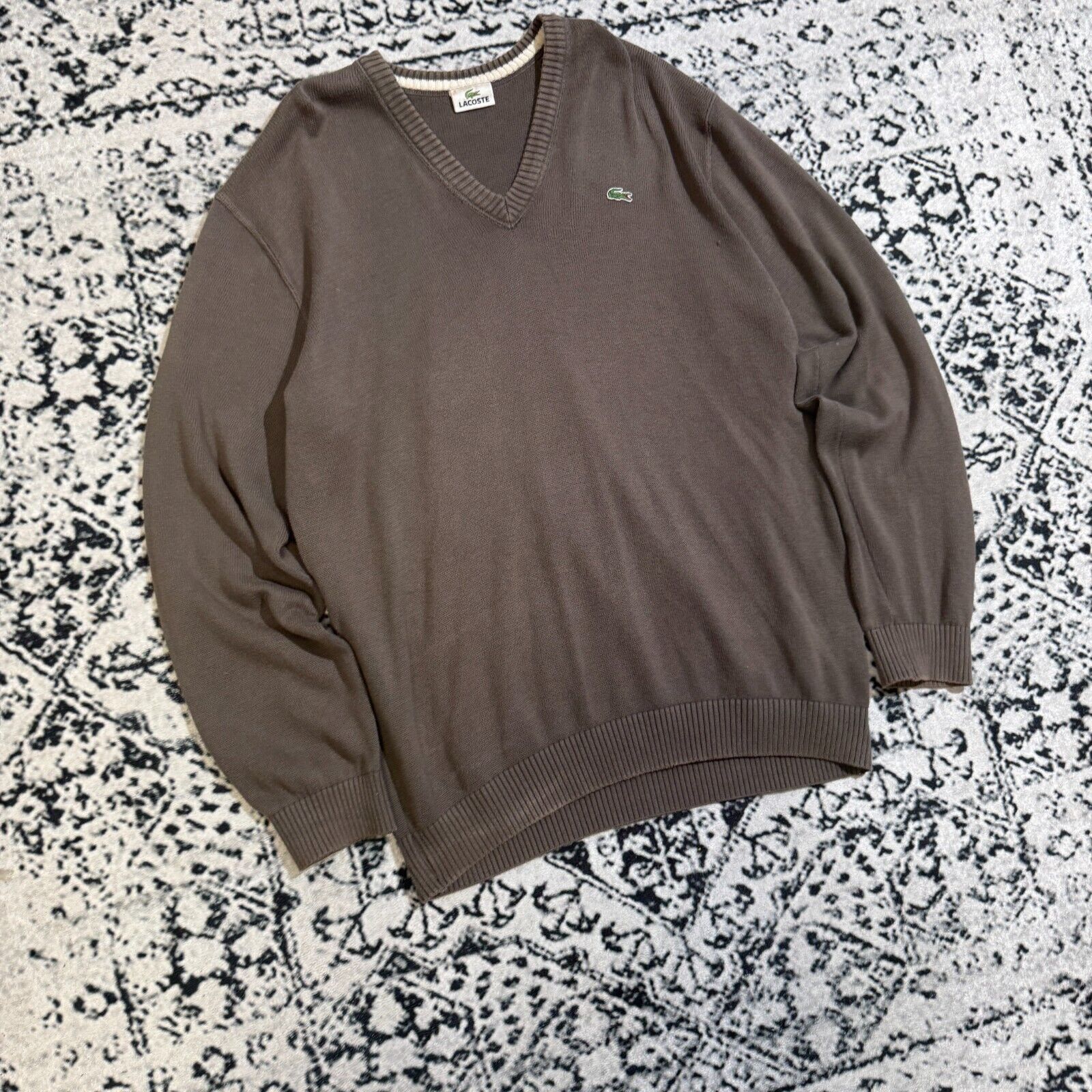 Lacoste × Vintage Vintage Lacoste Unisex Gray Cotton Sweater Size L Y2K 90s Size US L / EU 52-54 / 3 - 4 Thumbnail