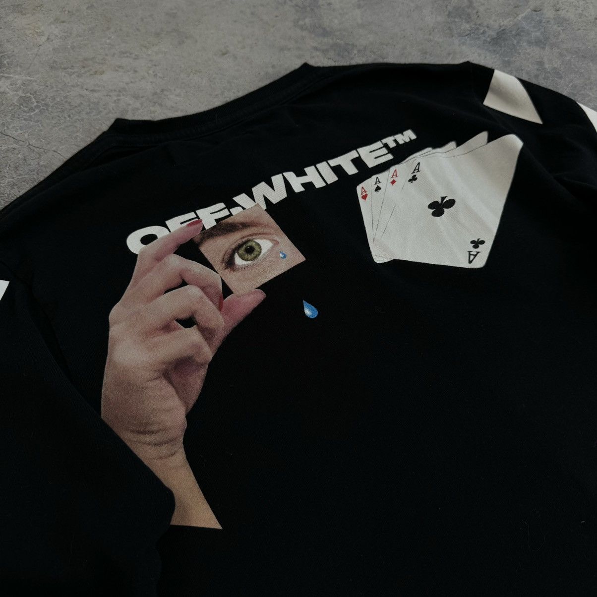 Off-White OFF-WHITE c/o VIRGIL ABLOH HAND CARD LONG SLEEVE T-SHIRT TEE Size US XS / EU 42 / 0 - 3 Thumbnail