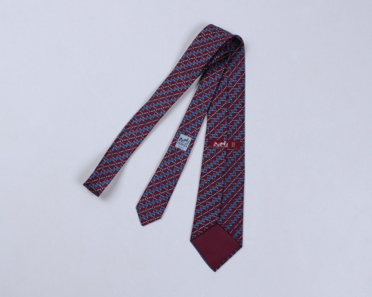Designer × Hermes HERMES Paris 864 PA Geometric Abstract Silk Tie Size ONE SIZE - 5 Thumbnail