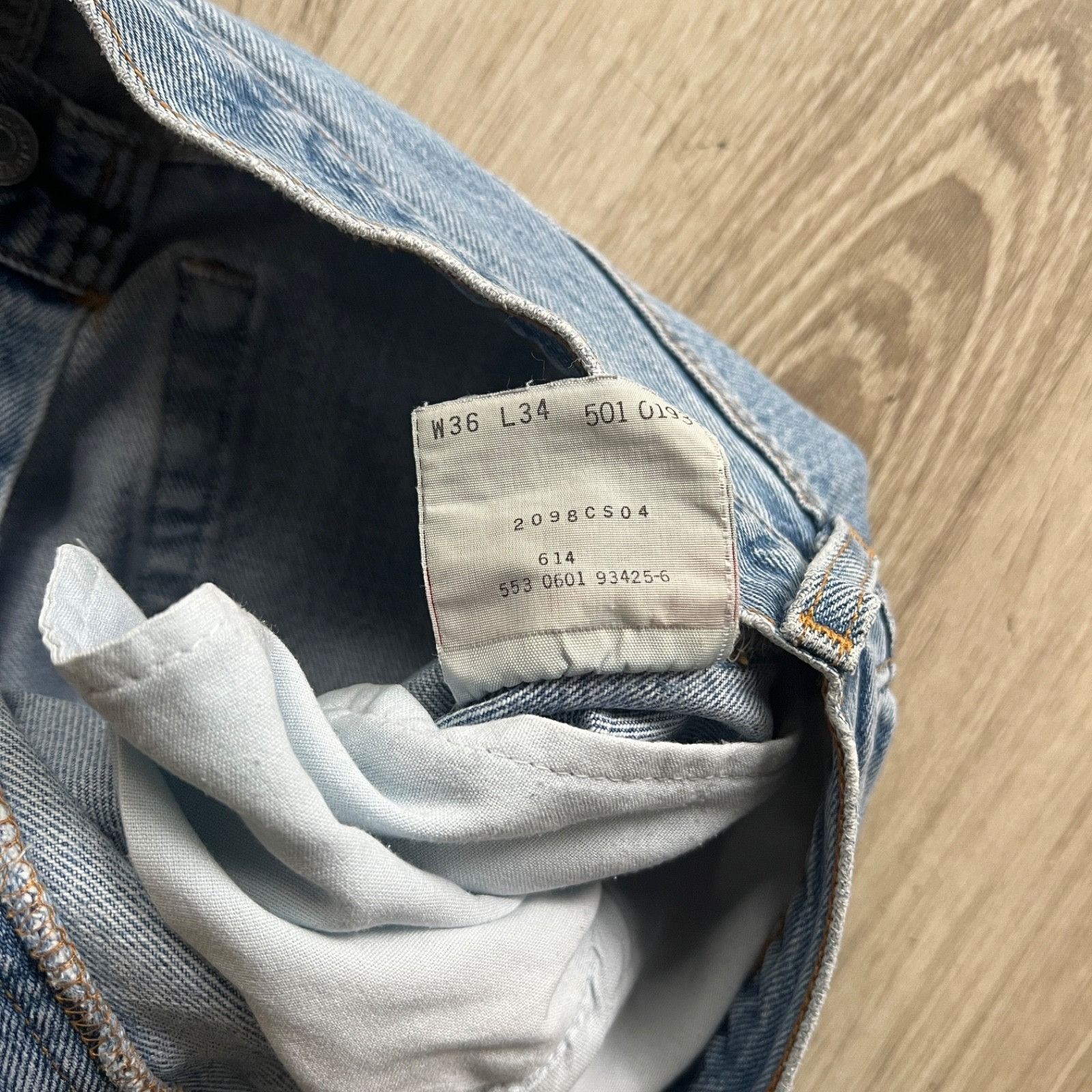Levi's Levi’s 501 Vintage Button Fly USA Made Light Blue Jeans Size Size US 34 / EU 50 - 9 Thumbnail