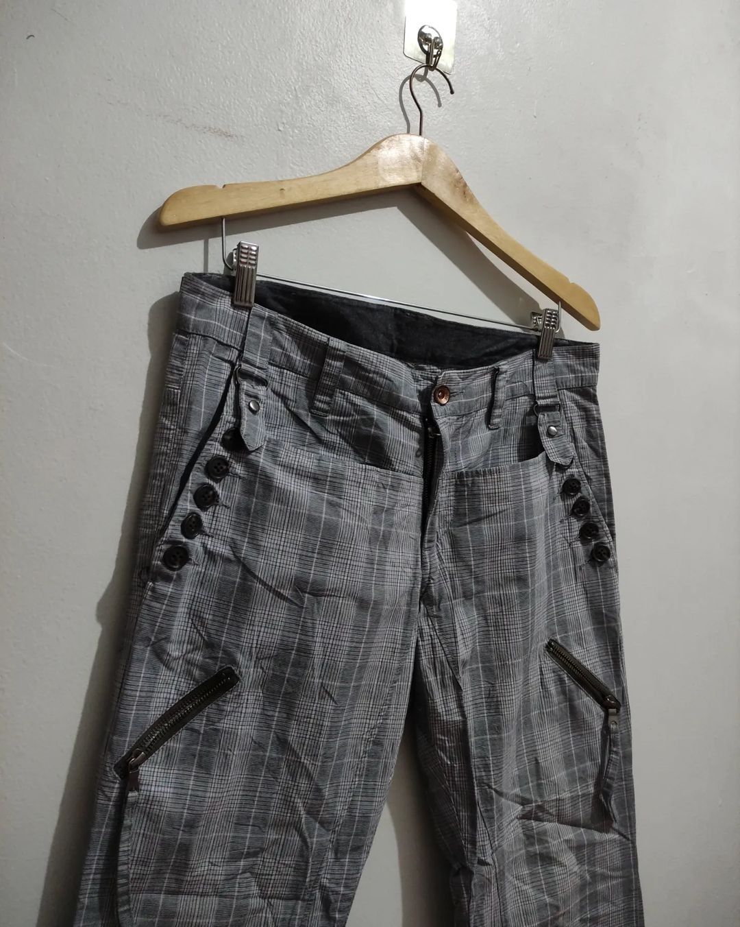 PPFM 2000s PPFM Eastern Rock Plaid Bondage Cyber Punk Pant Size US 32 / EU 48 - 11 Thumbnail