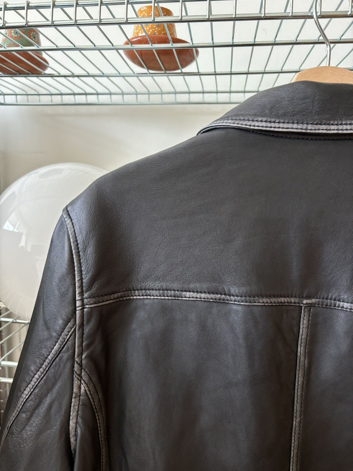 Zadig & Voltaire Zadig & Voltaire Black Vintage Leather Jacket Size XS / US 0-2 / IT 36-38 - 6 Thumbnail