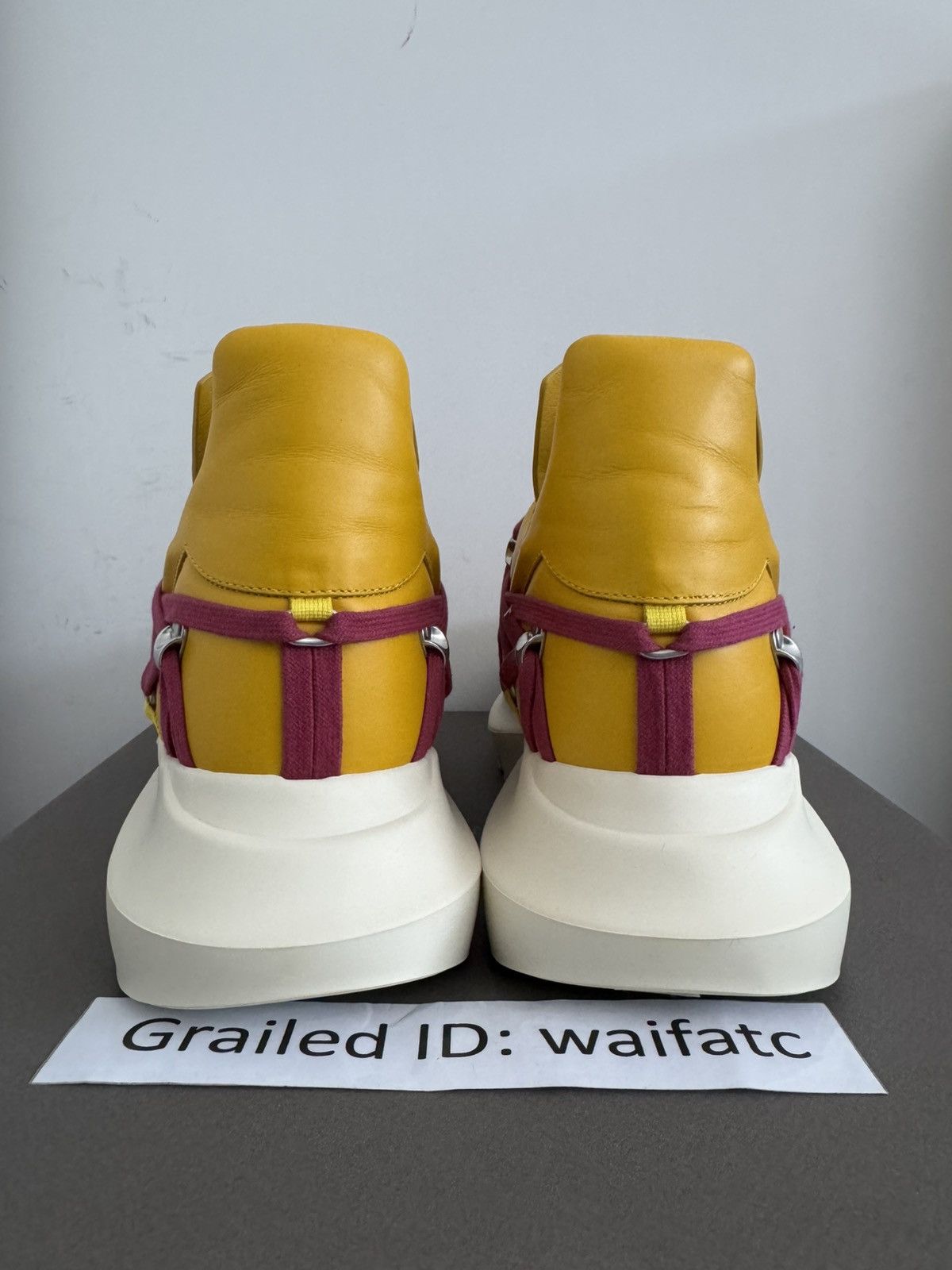 Rick Owens RICK OWENS LEATHER LEMON MEGA LACE GETH RUNNERS Size US 9 / EU 42 - 5 Thumbnail