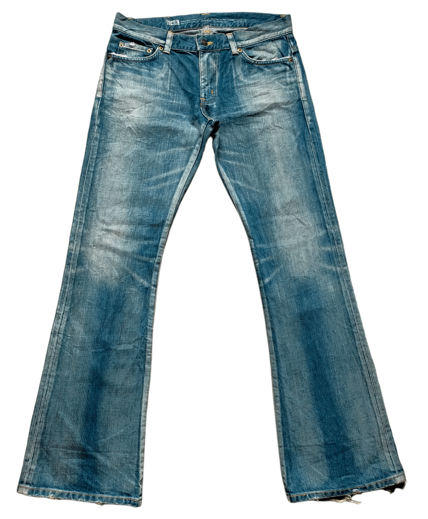 image of If Six Was Nine x Vintage Flare Jeans Edwin 503 Made In Japan Boot Cut Denim in Blue (Size 33)
