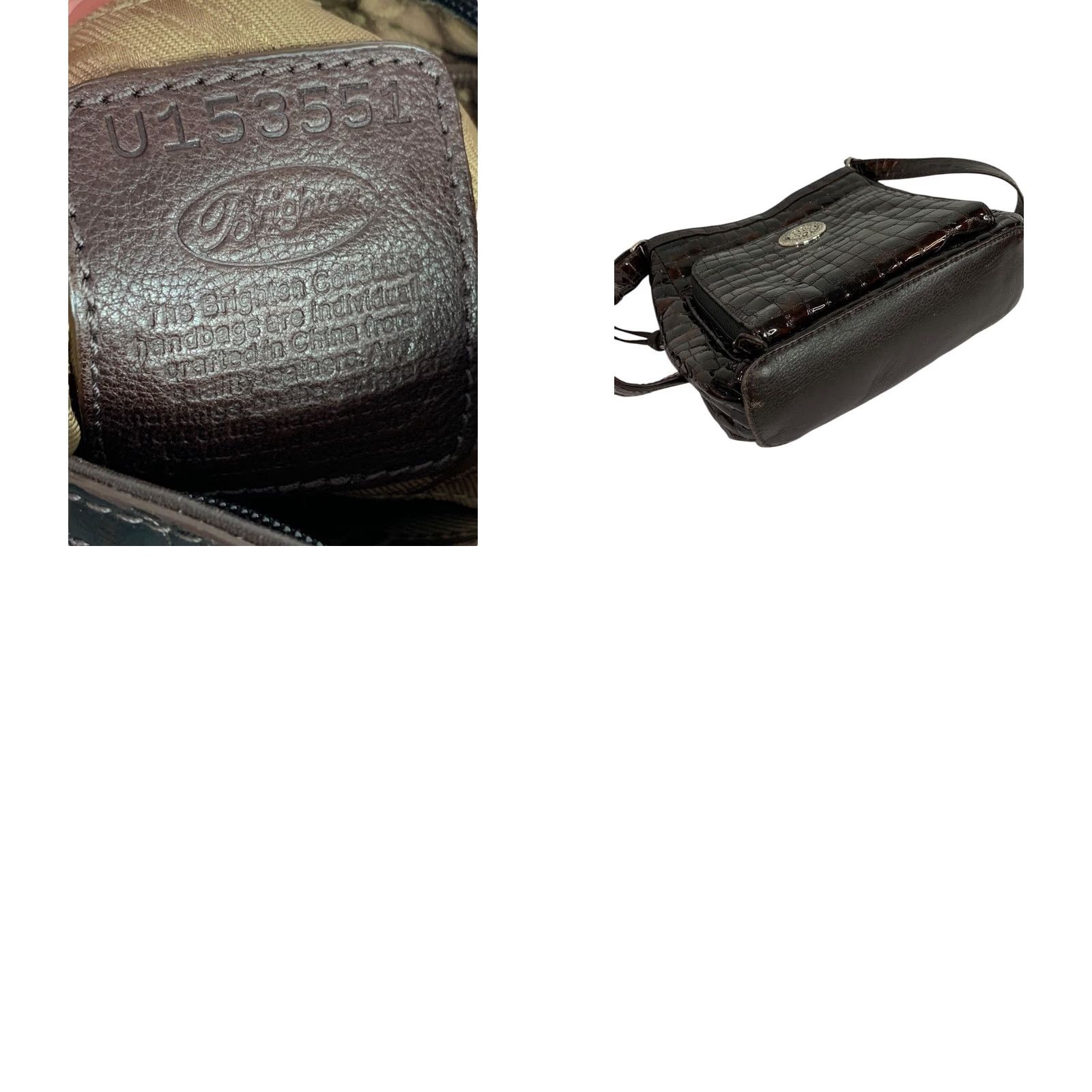 Brighton Brighton Cher Front Wallet Organizer Patent Leather Brown Crossbody Bag Women Size ONE SIZE - 9 Thumbnail