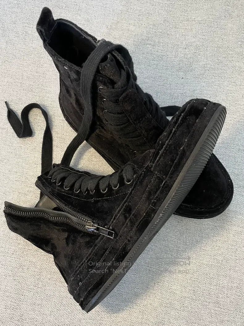 Ann Demeulemeester Ann Demeulemeester 37.5 high-top velvet board shoes and bo Size US 7 / IT 37 - 4 Thumbnail